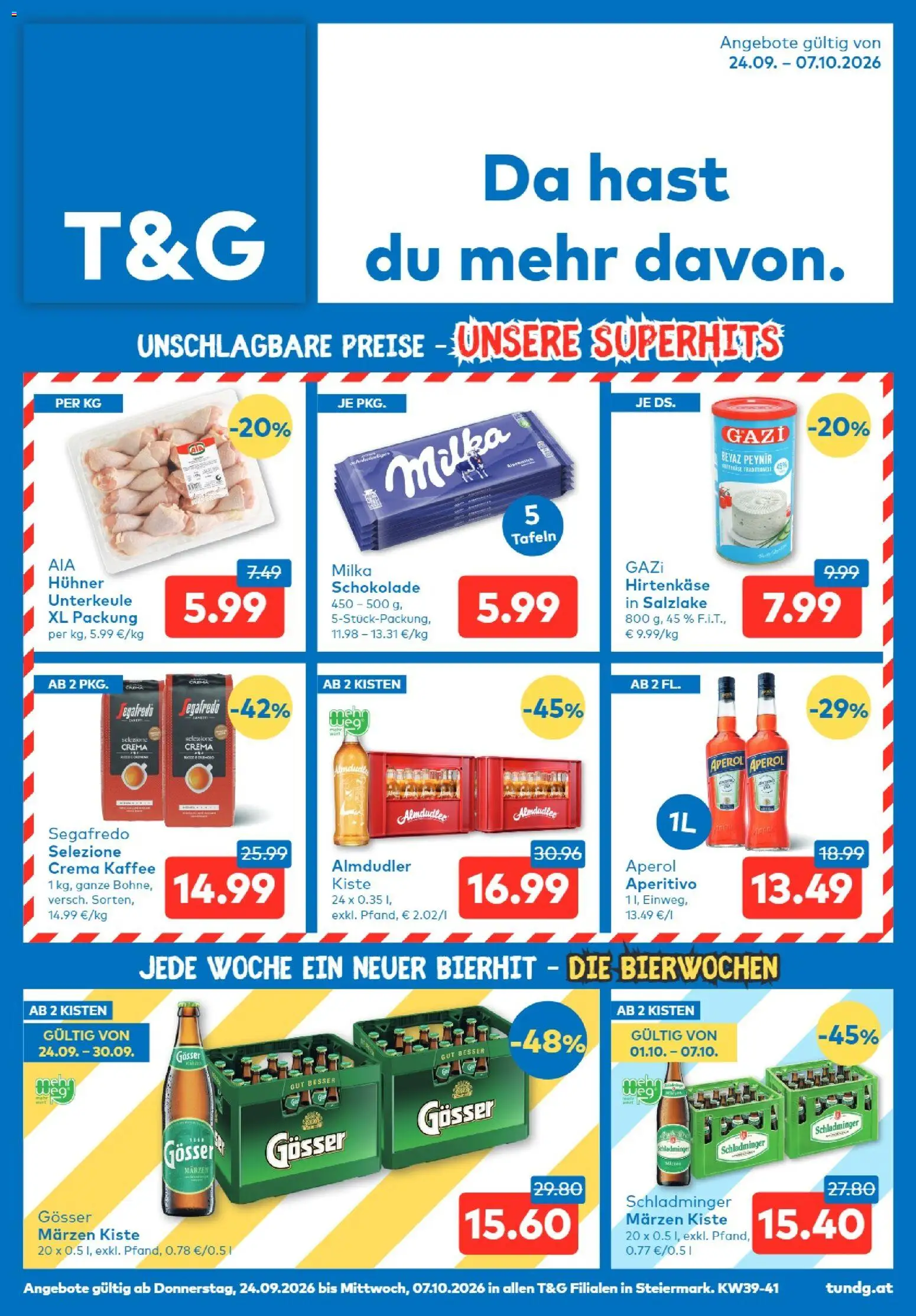 Tg Donnerstag, 24. September Top Angebote