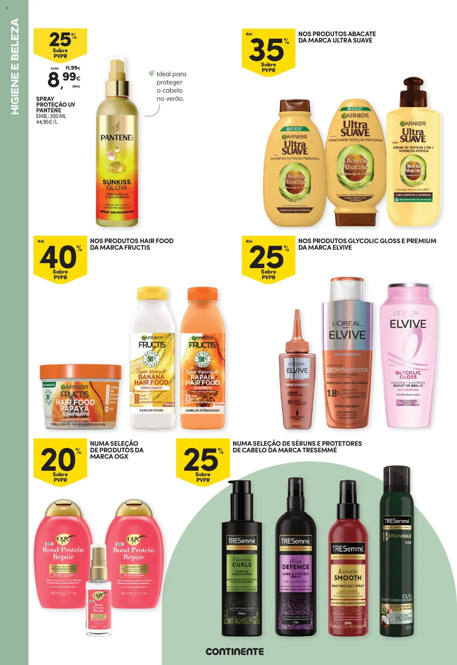 Continente - Férias de Verão  Abre espaço para a distração │ válido de 23/06/2026 | Página: 18 | Produtos: Banana, Shampoo, Manteiga, Abacate