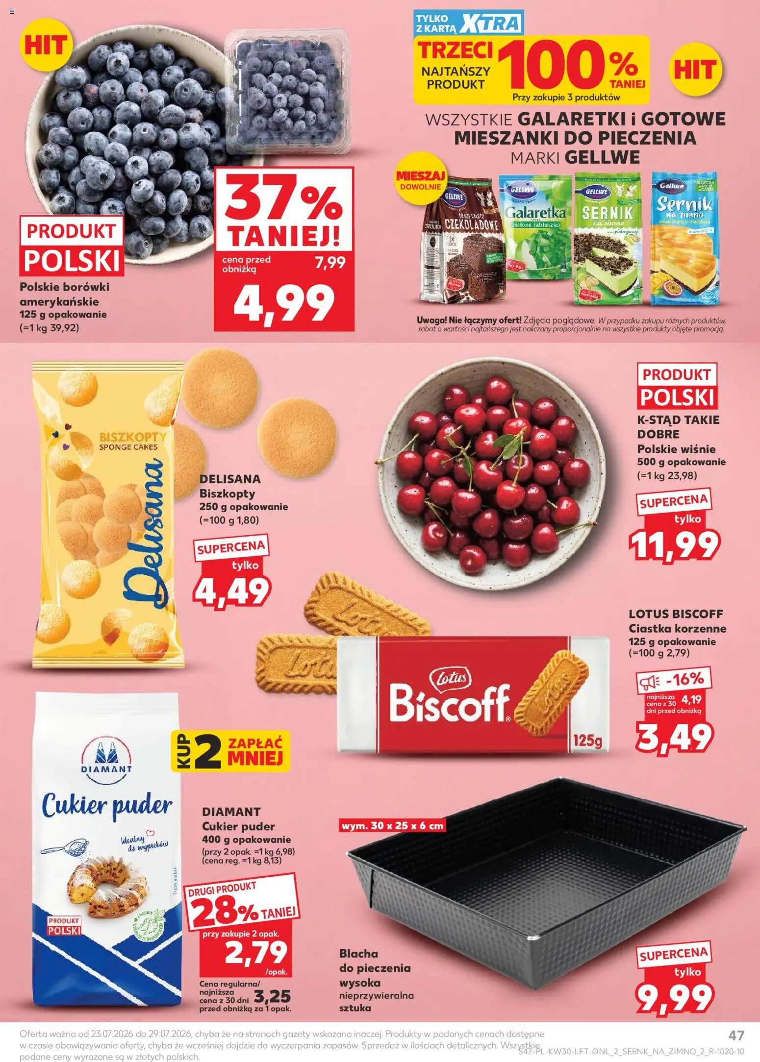 Kaufland gazetka od 23.07.2026 | Strona: 47 | Produkty: Karta, Galaretka, Wiśnie, Cukier
