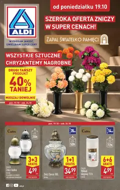 Pogląd oferty "Aldi gazetka - Znicze i stroiki" - ważna od 19.10.2026