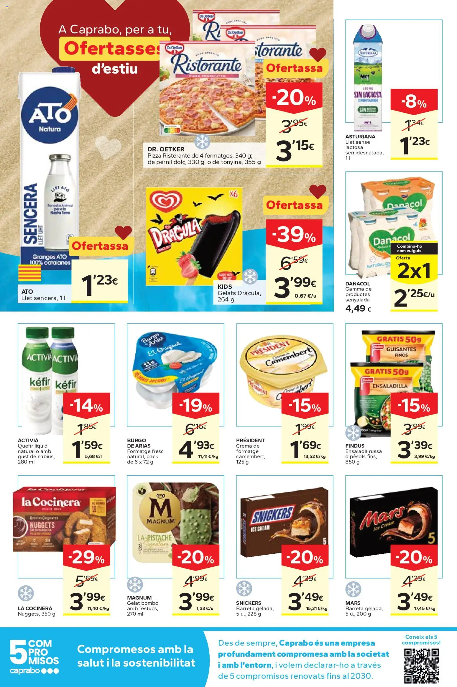 Caprabo Ofertasses d'estiu │ válido desde el 11.06.2026 | Página: 12 | Productos: Pizza, Crema, Ensalada, Nuggets