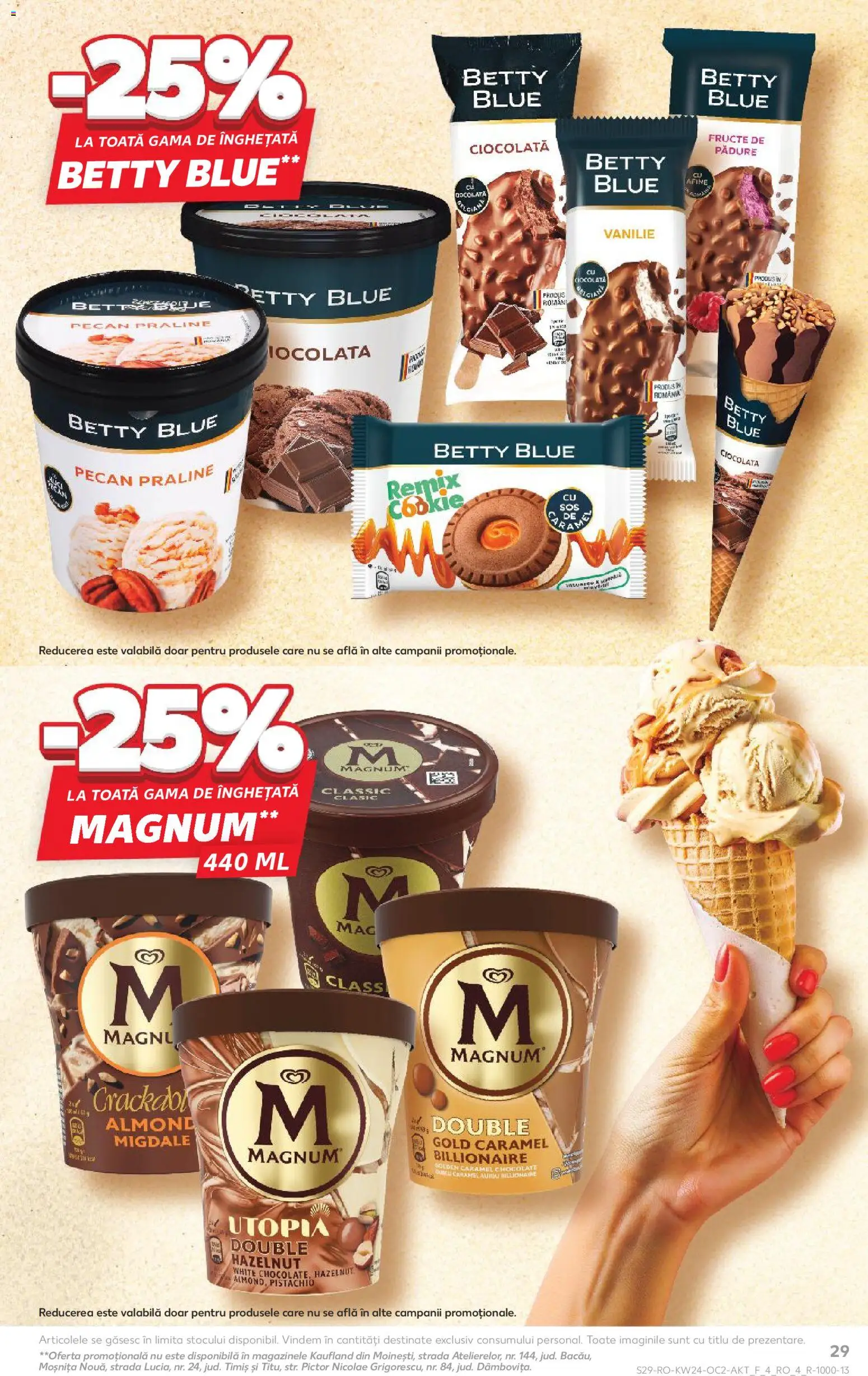 Noul catalog Kaufland – valabil de la 10.06.2026 | Pagină: 29 | Produse: Fistic, Nuci, Înghețată, Fructe