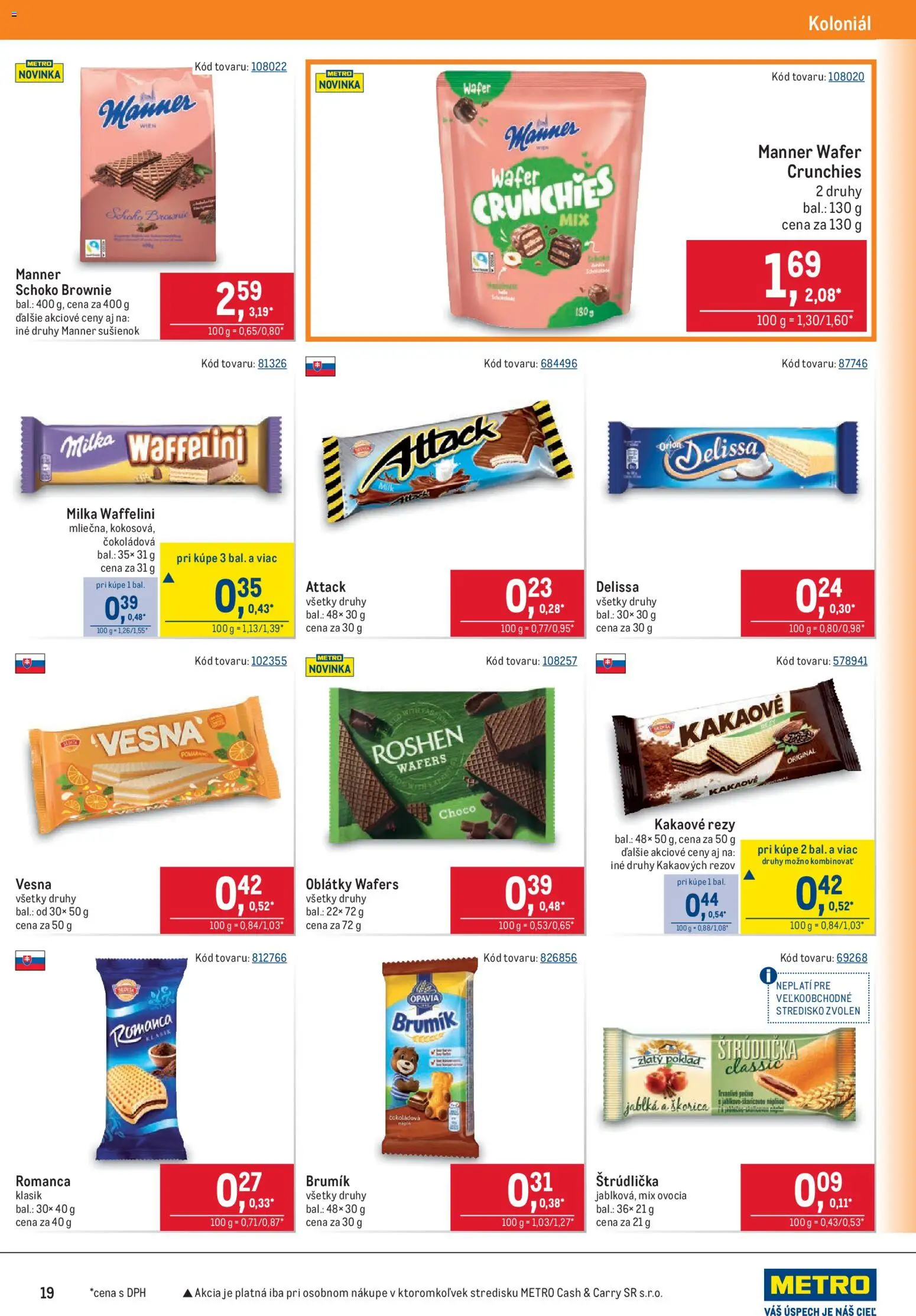 Nové Metro akcie – leták je platný od 20.05.2026 | Strana: 19 | Produkty: Milka