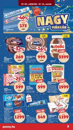 KINDER BUENO MULTIPACK*, Kinder Bueno Multipack* white, 5 x 39 g, 6149 Ft/kg classic, 5 x 43 g, 5577 Ft/kg 240 Ft/db - amely érvényes a következő dátumtól: 2026.07.09. | Oldal: 10
