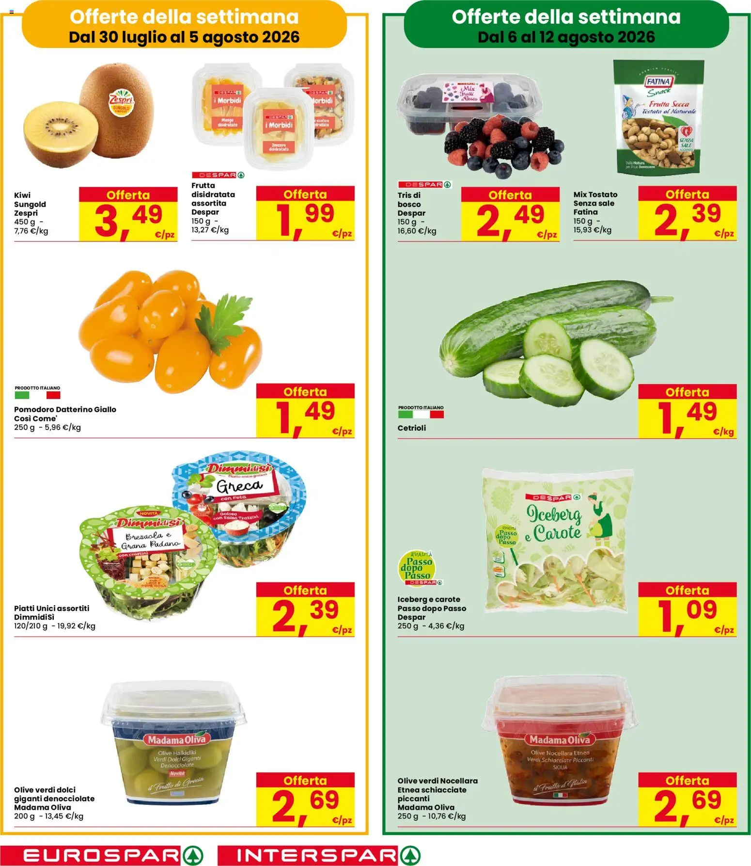 Volantino Eurospar del 30/07/2026 | Pagina: 4 | Prodotti: Bresaola, Frutta, Salsa, Carote