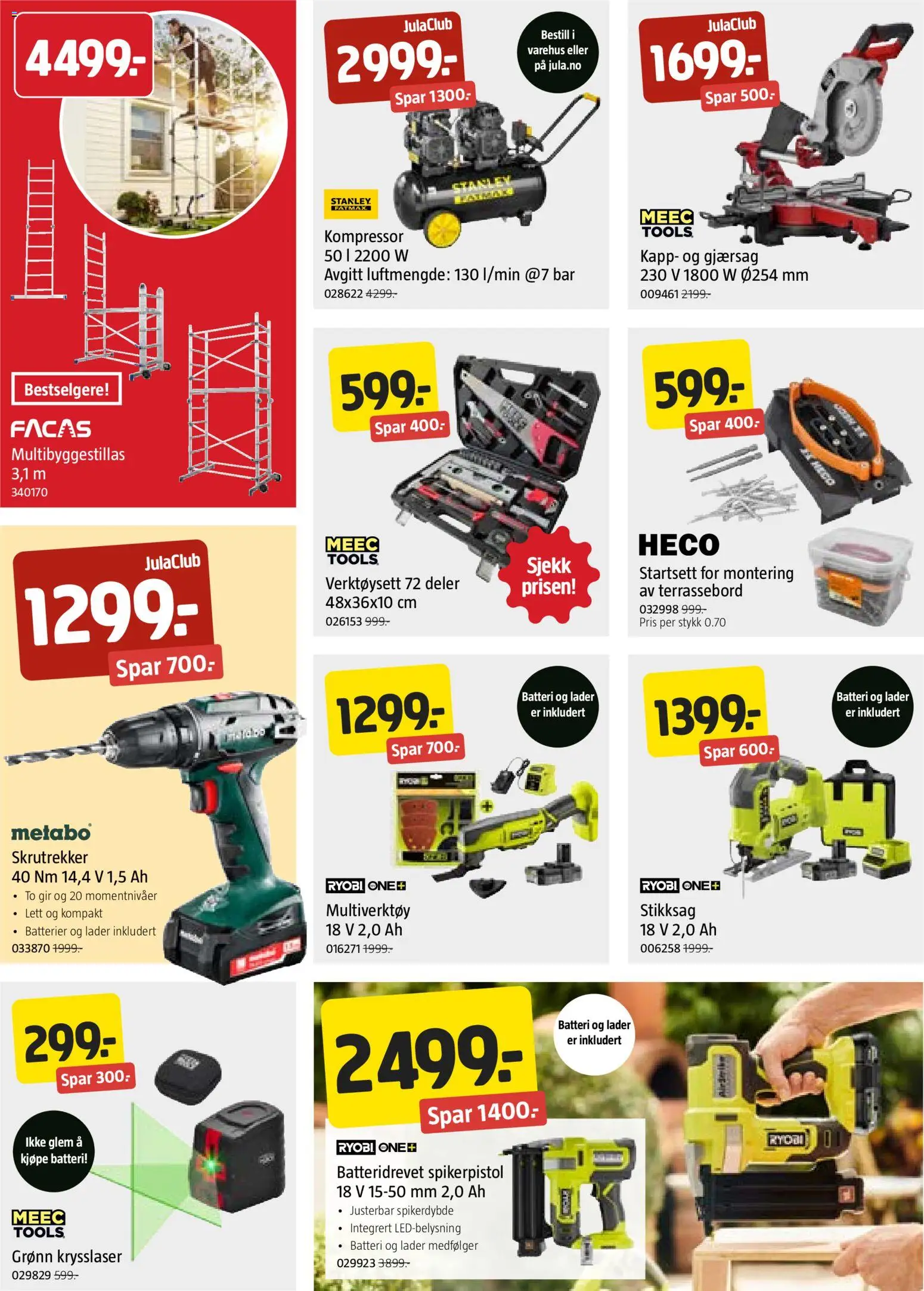 {H1} | Side: 7 | Produkter: Spikerpistol, Skrutrekker, Сантехнічне кріплення, Batteri