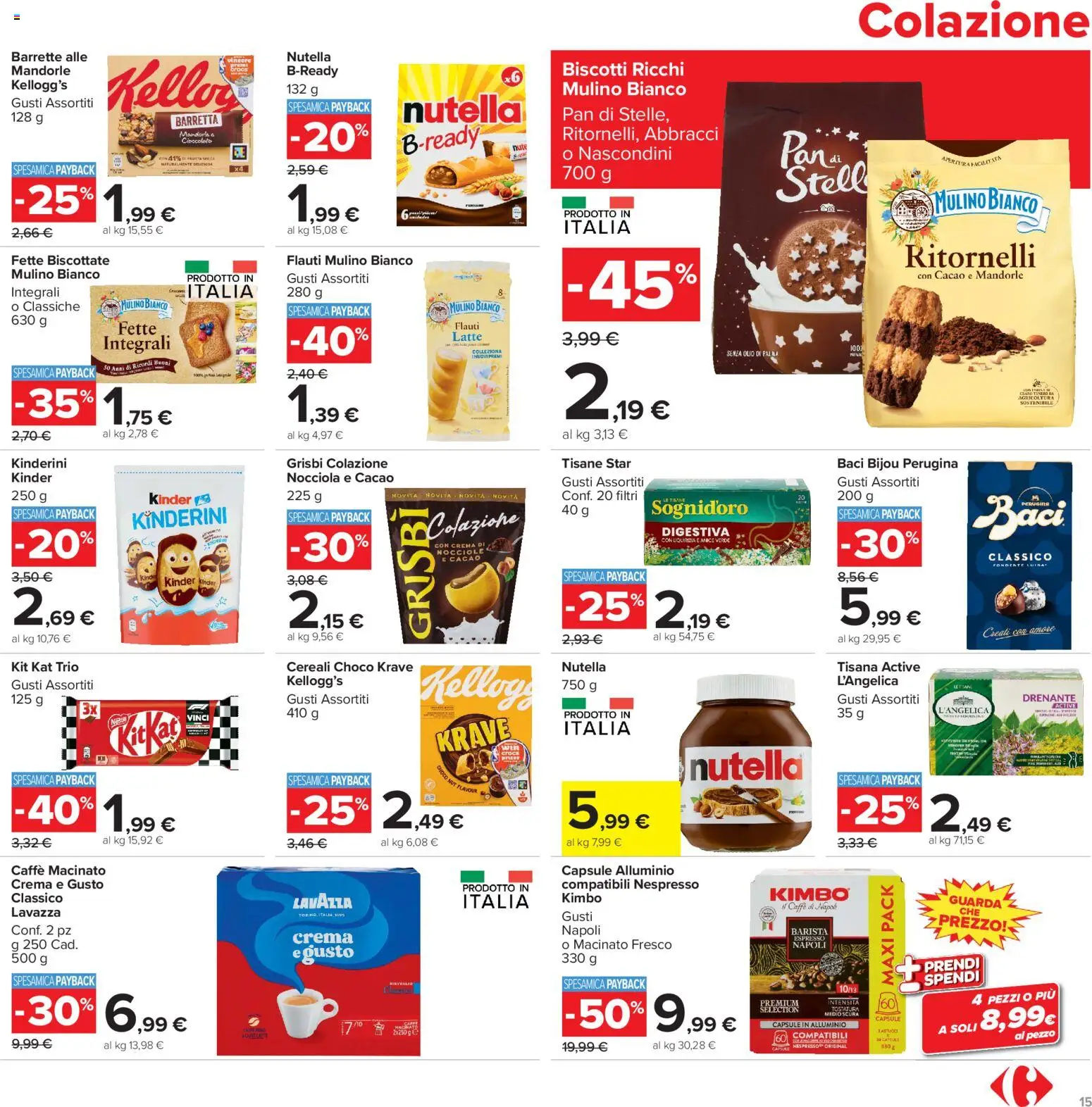 Volantino Carrefour del 29/09/2026 | Pagina: 15 | Prodotti: Crema, Caffè, Cereali, Biscotti