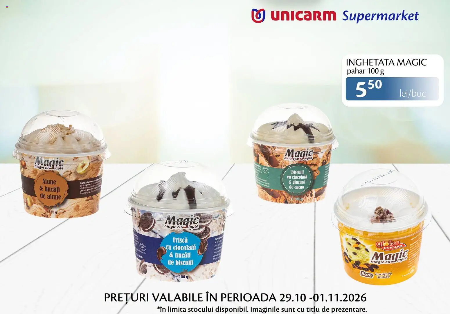 Noul catalog Unicarm – valabil de la 29.10.2026 | Pagină: 8 | Produse: Best, Ciocolată, Frișcă, Stafide