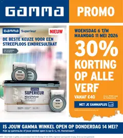 GAMMA folder - Voorbeeld van een folder van GAMMA, geldig van 06.05.2026