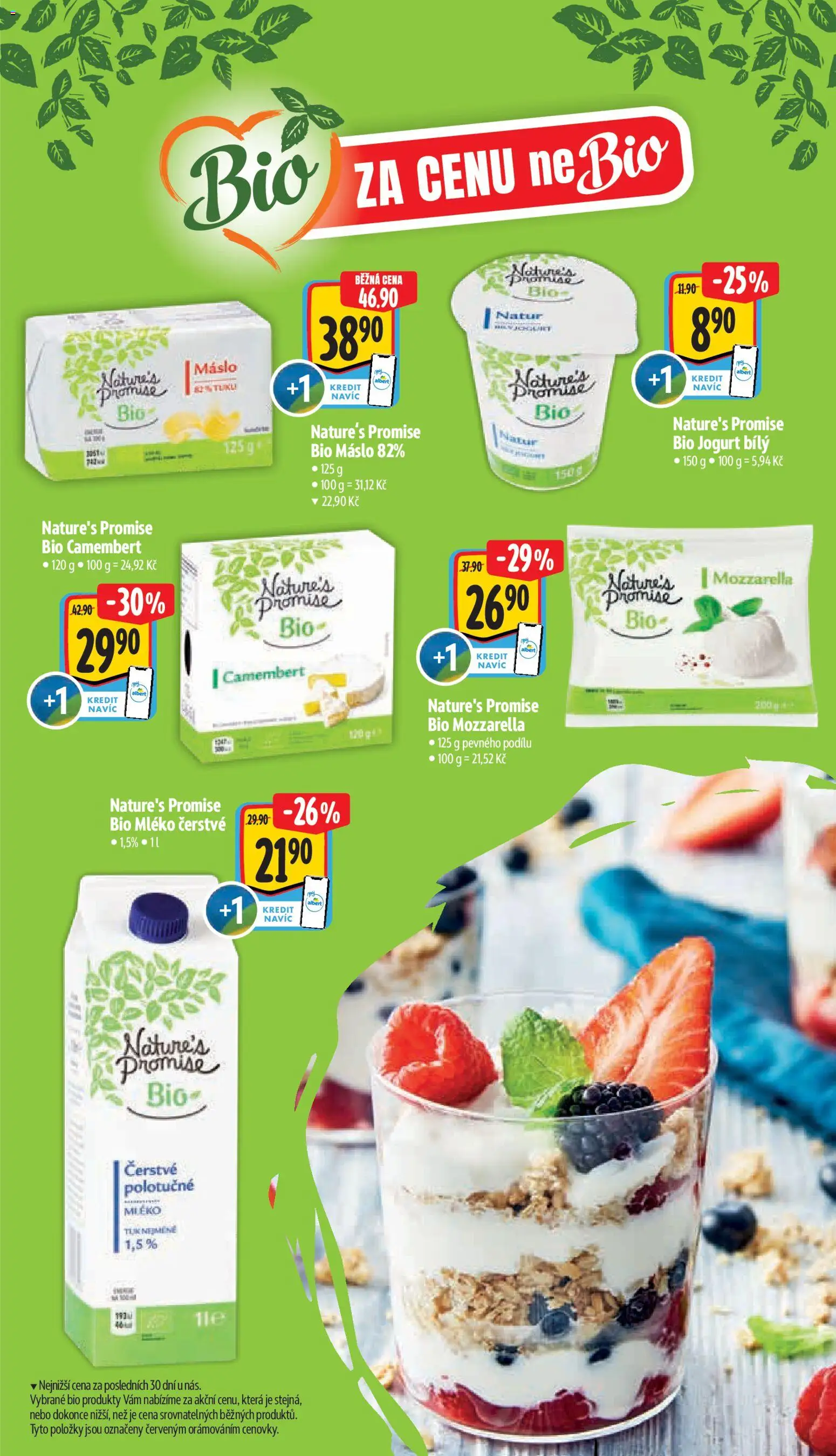 Albert leták - Hypermarket - Vestec od 22.07.2026 | Strana: 11 | Produkty: Bio jogurt, Jogurt, Mozzarella, Camembert