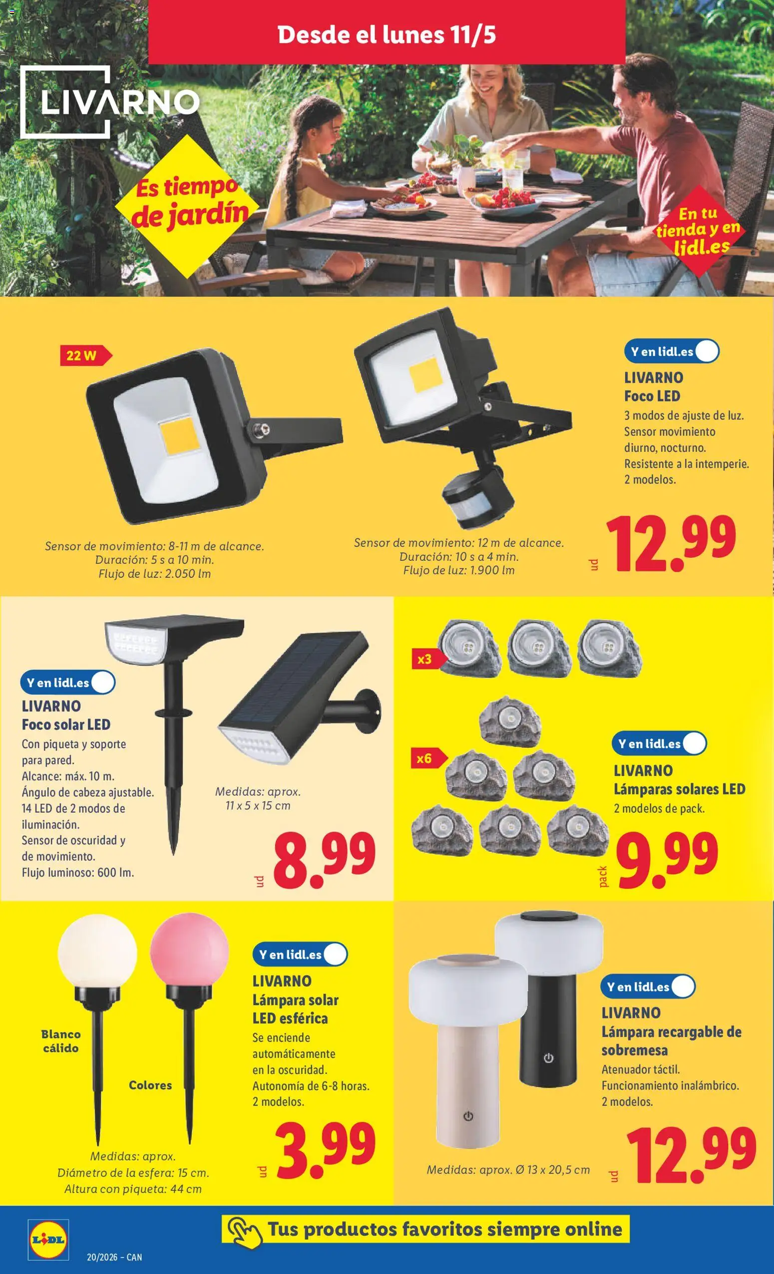 Lidl folleto de bazar │ válido desde el 11.05.2026 | Página: 12 | Productos: Απορρυπαντικό ρούχων σε σκόνη, Lámpara