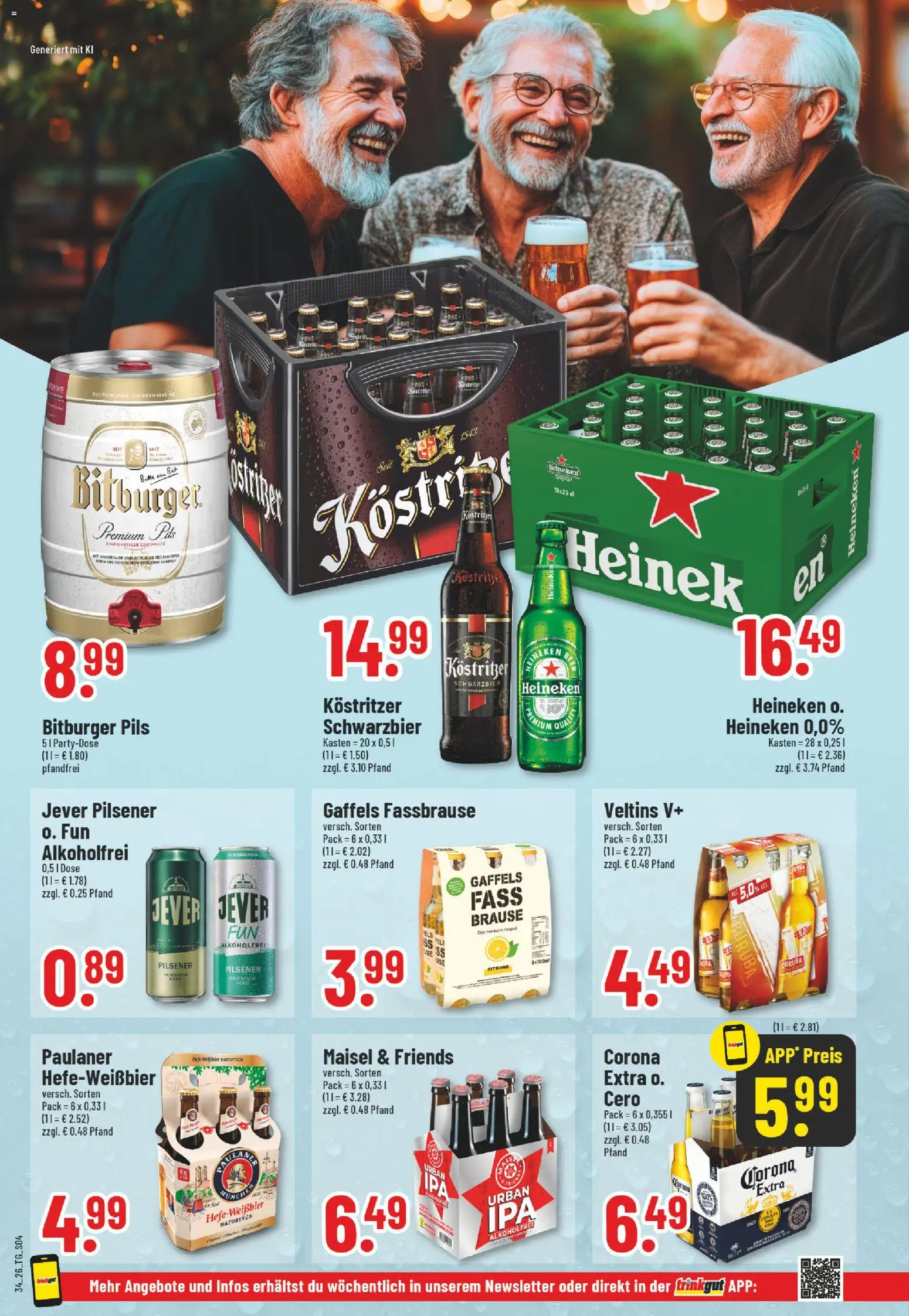 Trinkgut Prospekt – gültig ab 17.08.2026 | Seite: 4 | Produkte: Bitburger, Kostritzer, Heineken, Fassbrause