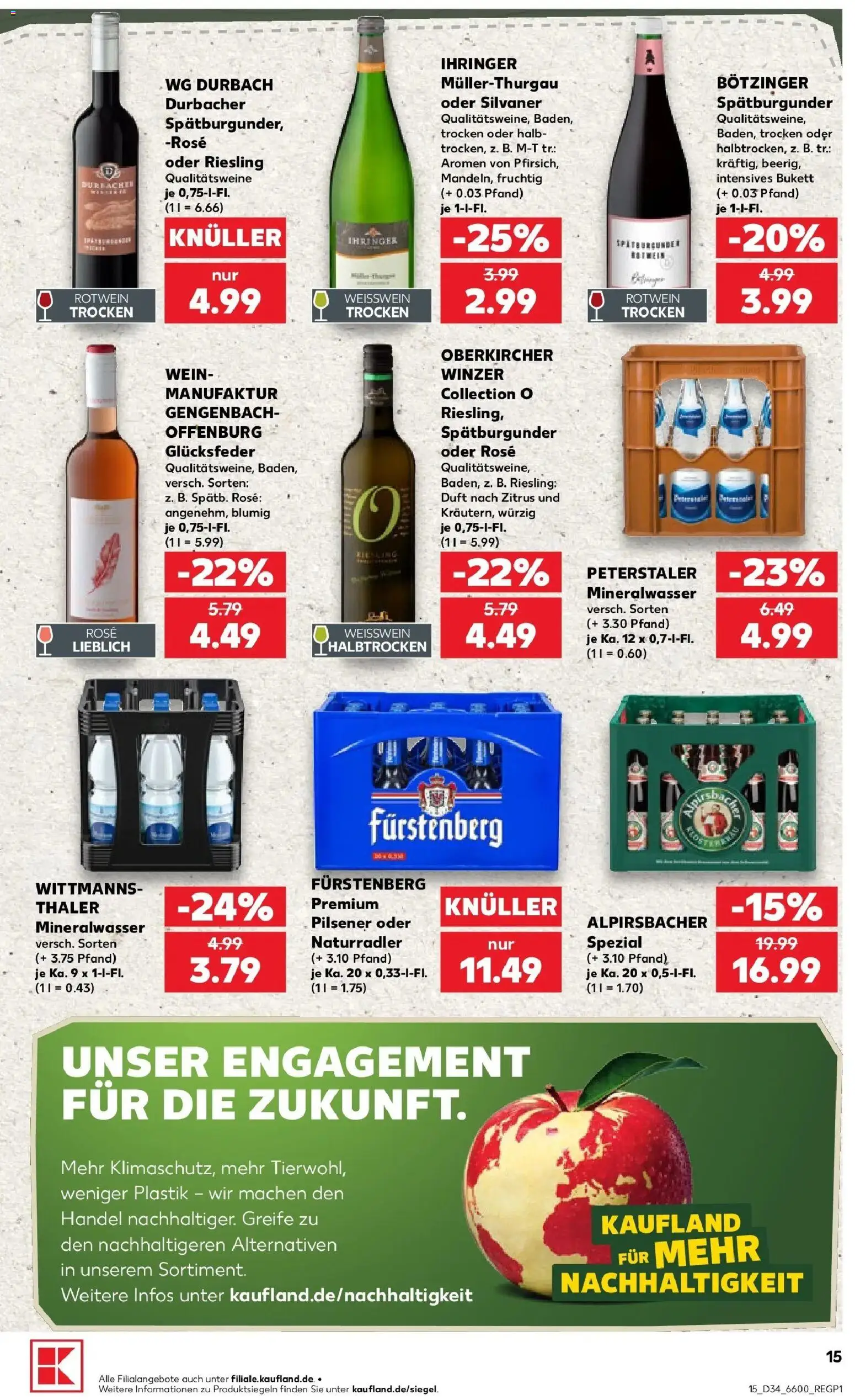 Prospekt Kaufland ab 20.08.2026 » Angebote Online zum Blättern | Seite: 15 | Produkte: Weißwein, Duft, Mineralwasser, Wein