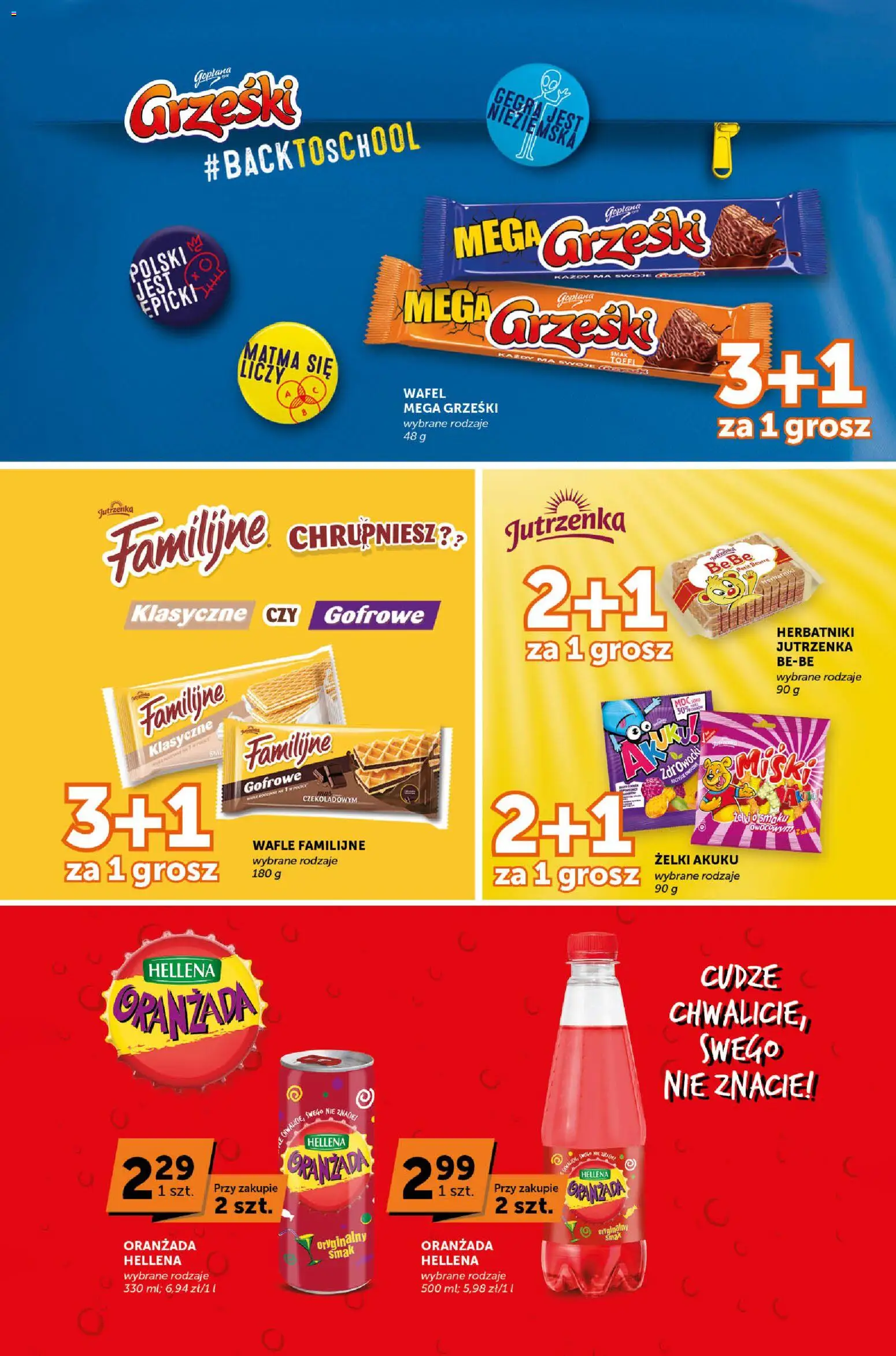 Groszek gazetka - Katalog od 20.08.2026 | Strona: 11 | Produkty: Oranżada, Wafle, Herbatniki, Żelki