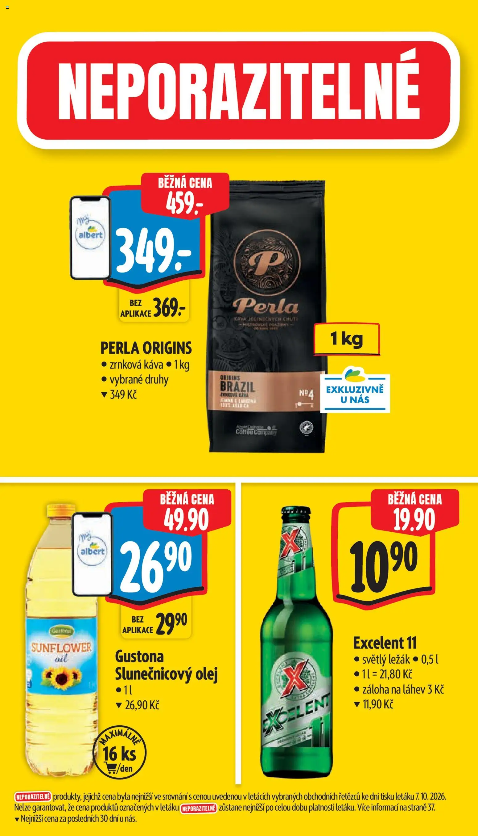 Albert leták - Hypermarket - Znojmo od 14.10.2026 | Strana: 5 | Produkty: Olej, Káva, Zrnková káva, Láhev