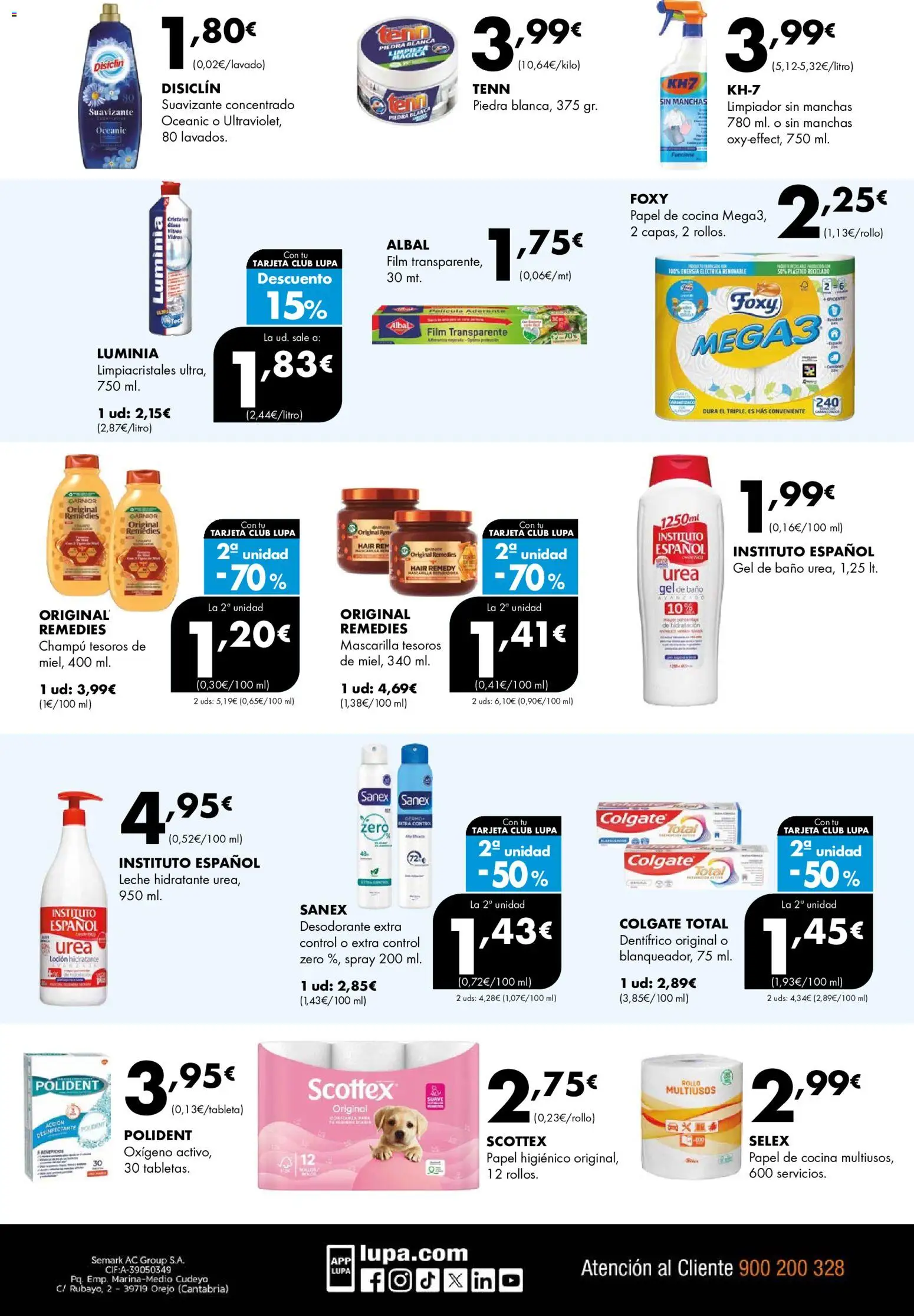 Lupa Supermercados folleto │ válido desde el 21.05.2026 | Página: 20 | Productos: Limpiacristales, Desodorante, Papel higienico, Cocina