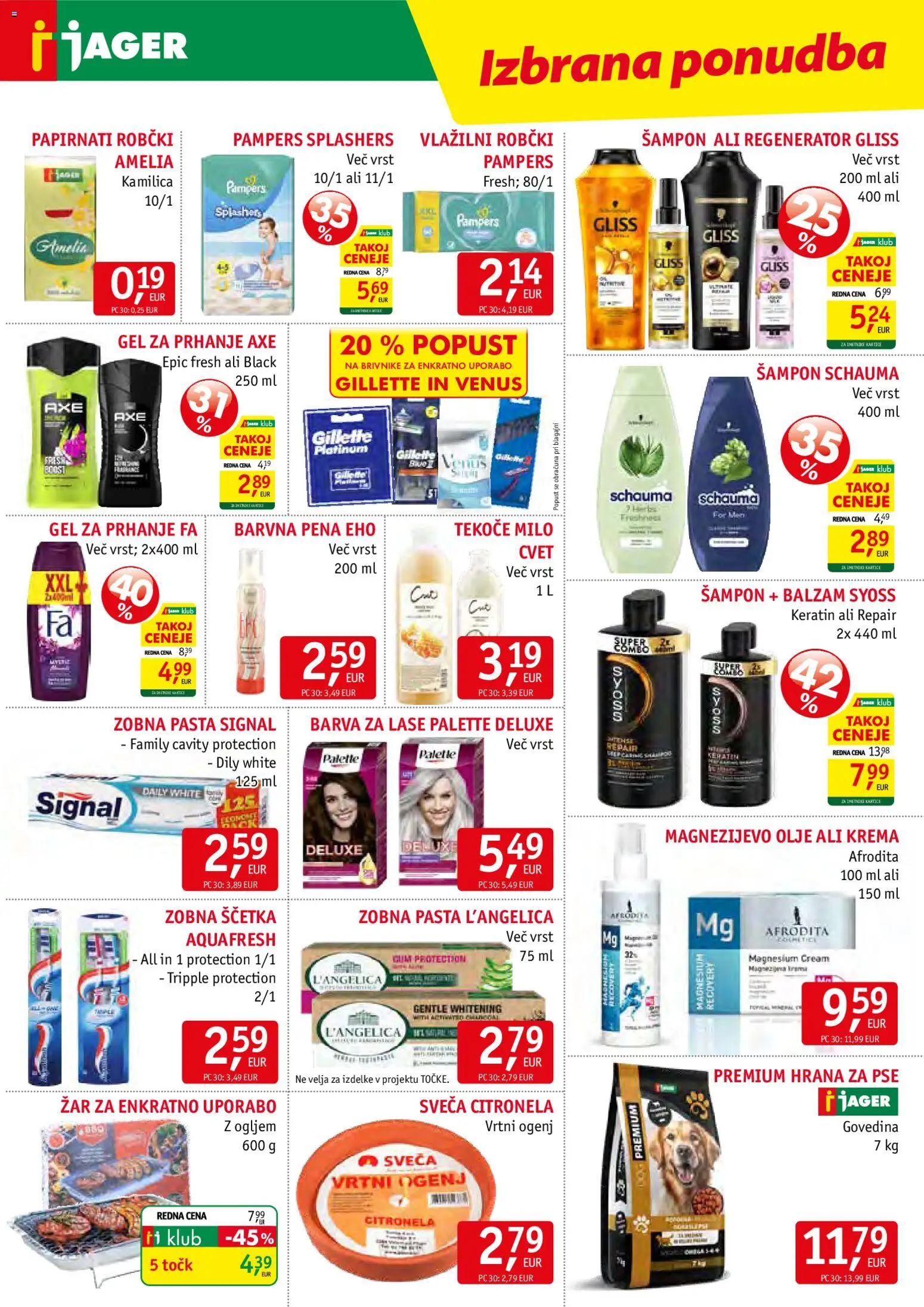 Novi Jager katalog ponudbe – veljaven od 01.07.2026 | Stran: 14 | Izdelki: Barva za lase, Olje, Milo, Barva