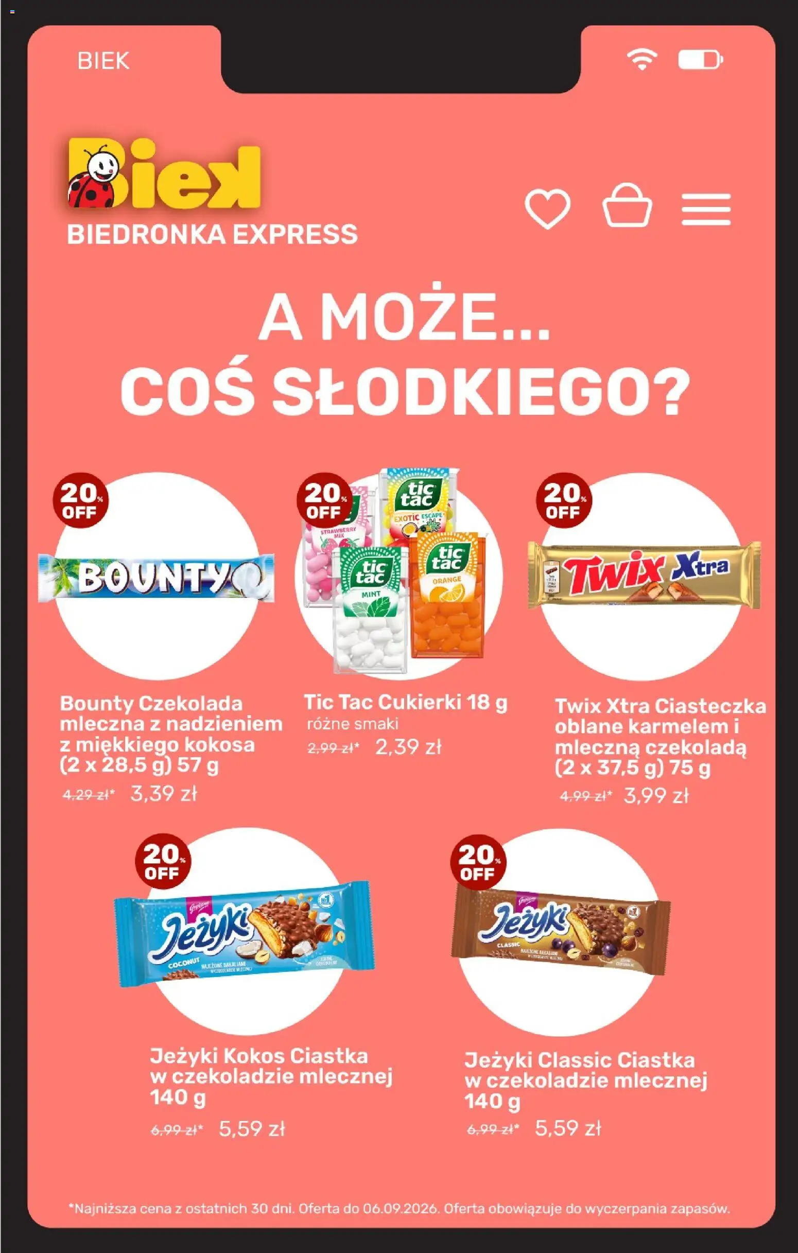 Biedronka gazetka - Biek od 04.09.2026 | Strona: 11 | Produkty: Czekolada, Bounty, Cukierki, Ciastka