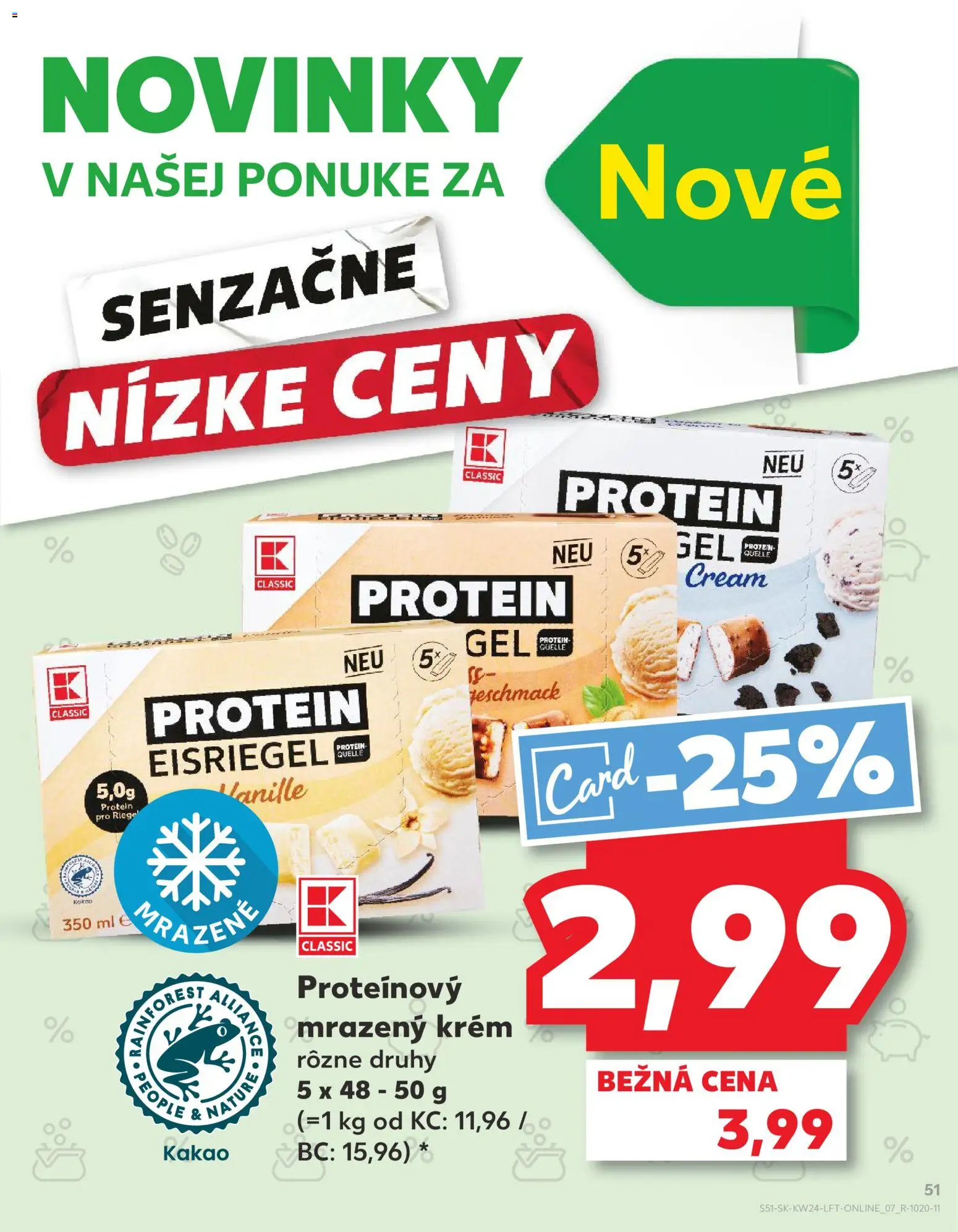 Nové Kaufland akcie – leták je platný od 11.06.2026 | Strana: 51 | Produkty: Protein, Krém, Kakao
