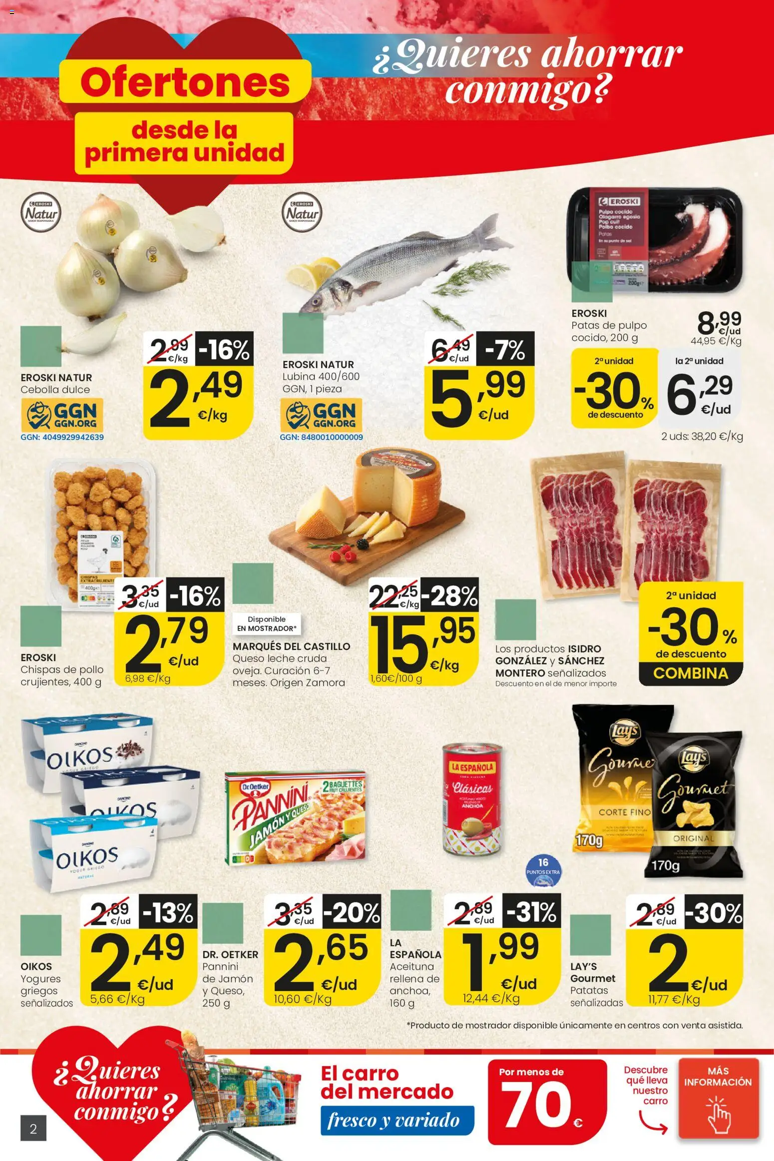 Eroski City │ válido desde el 30/07/2026 | Página: 2 | Productos: Leche, Queso, Jamón, Παγωμένο τσάι