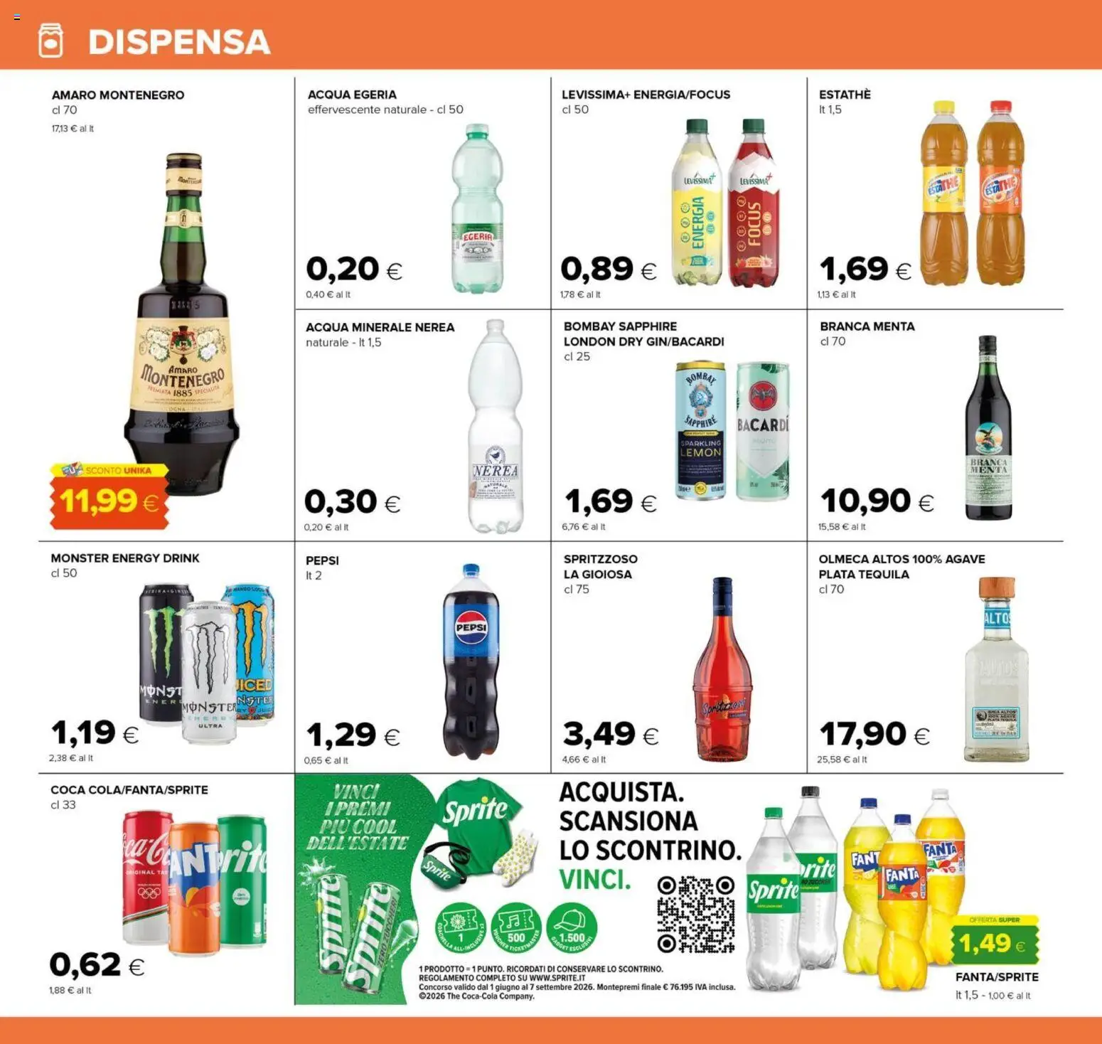 Volantino Oasi del 18.06.2026 | Pagina: 20 | Prodotti: Acqua, Menta, Acqua minerale, Amaro