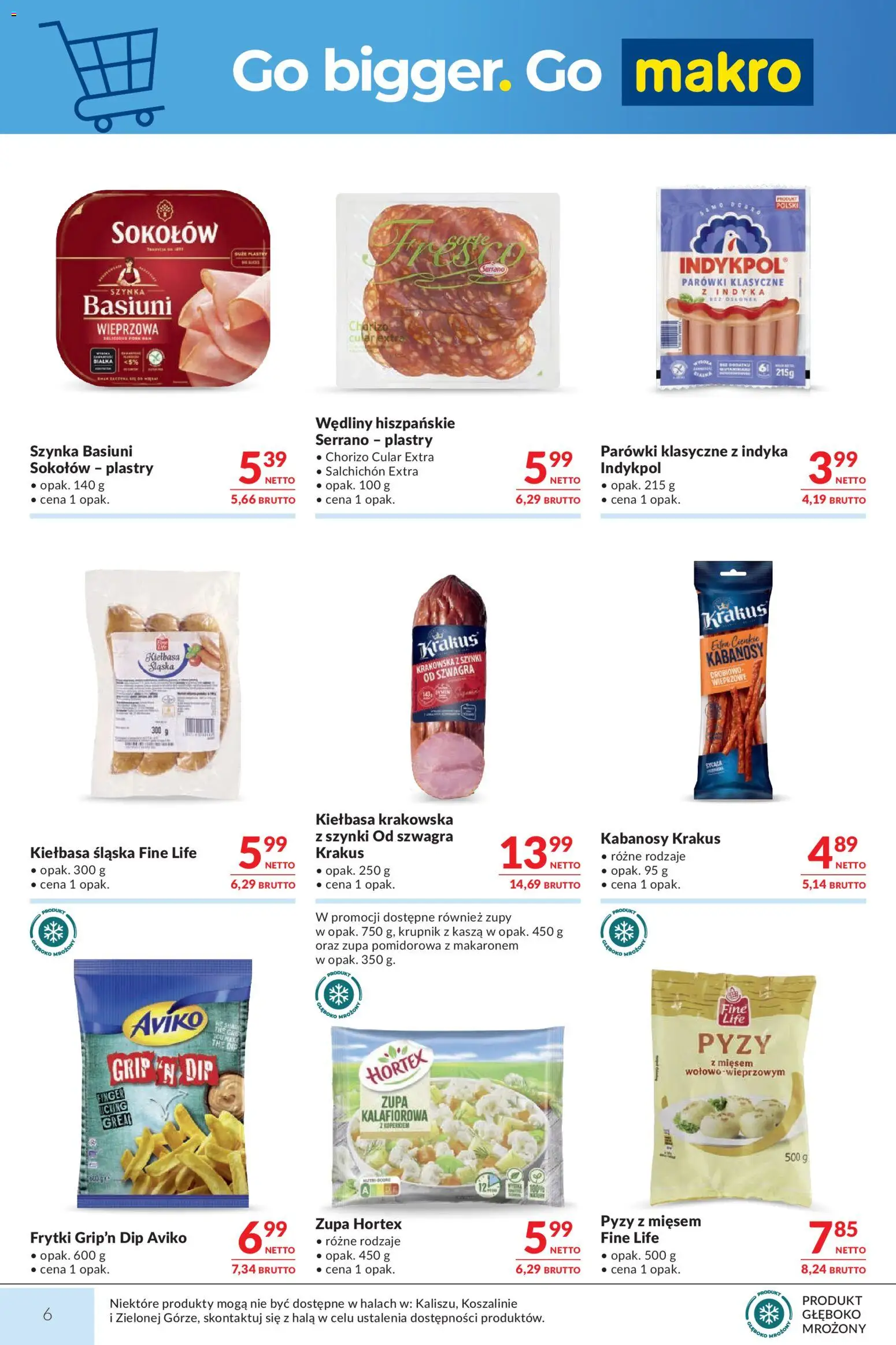 Makro gazetka od 13.10.2026 | Strona: 6 | Produkty: Krupnik, Pyzy z mięsem, Kabanosy, Wędliny