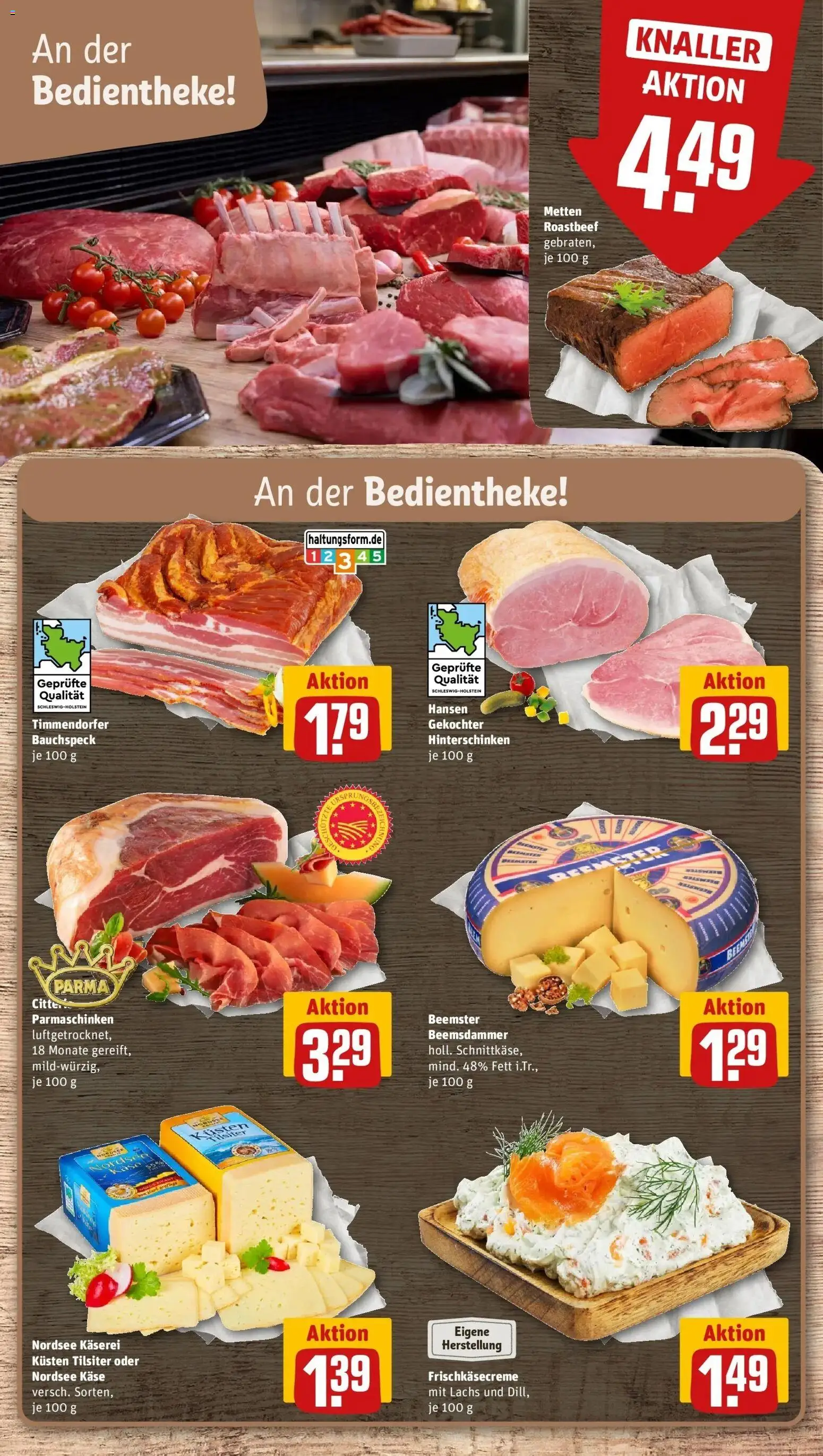 Rewe Prospekt Lübeck – gültig ab 27.07.2026 | Seite: 8 | Produkte: Käse, Roastbeef, Lachs