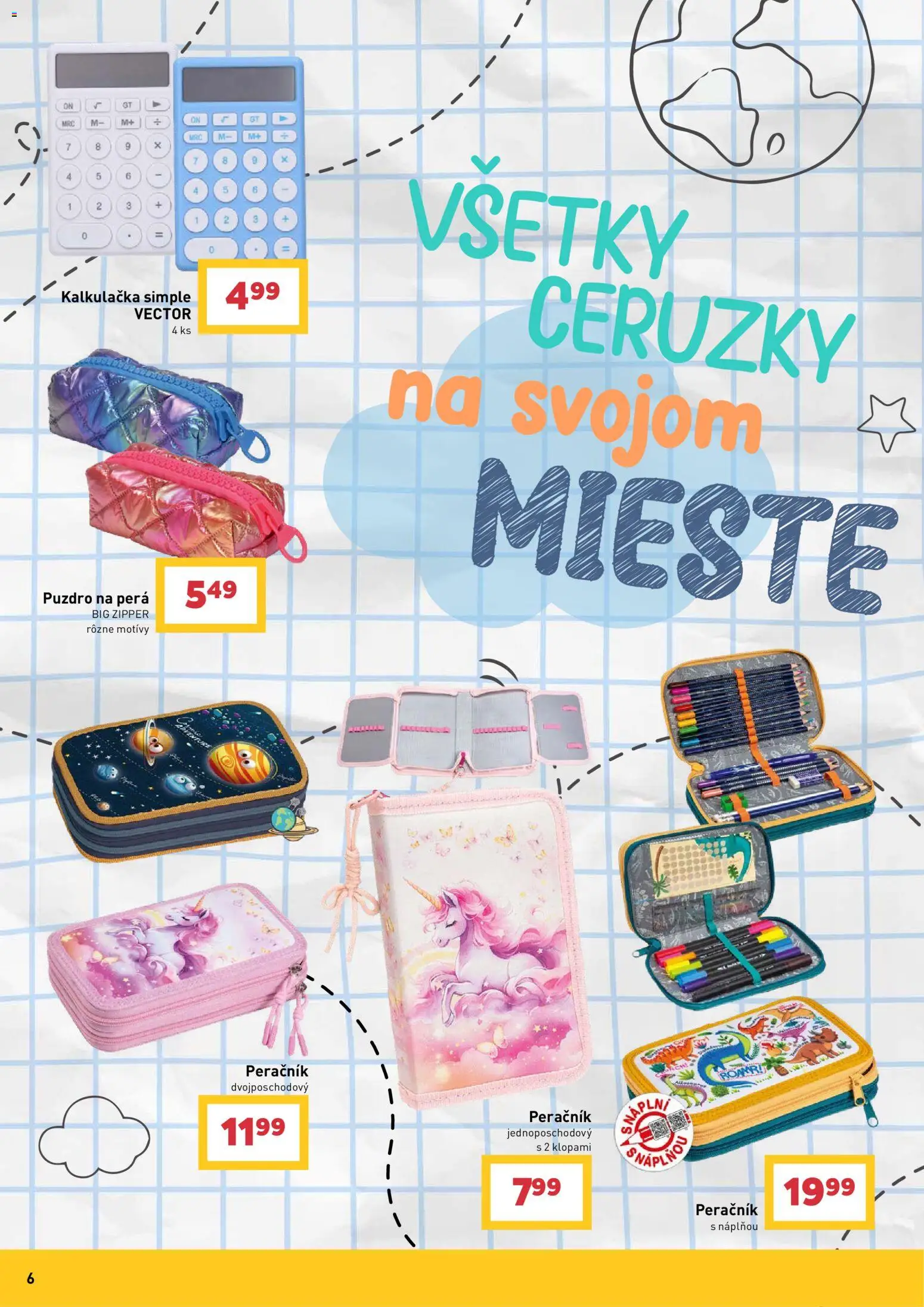 Nové Billa akcie – leták je platný od 09.09.2026 | Strana: 6 | Produkty: Peračník, Puzdro, Kalkulačka