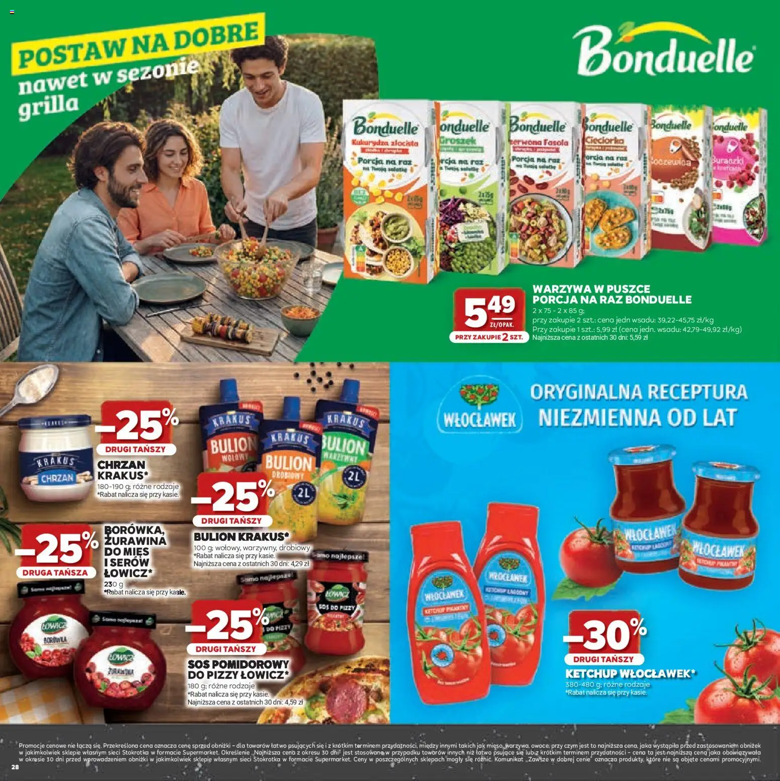 Stokrotka gazetka - Grill od 23.04.2026 | Strona: 28 | Produkty: Groszek, Ketchup, Stokrotka, Soczewica