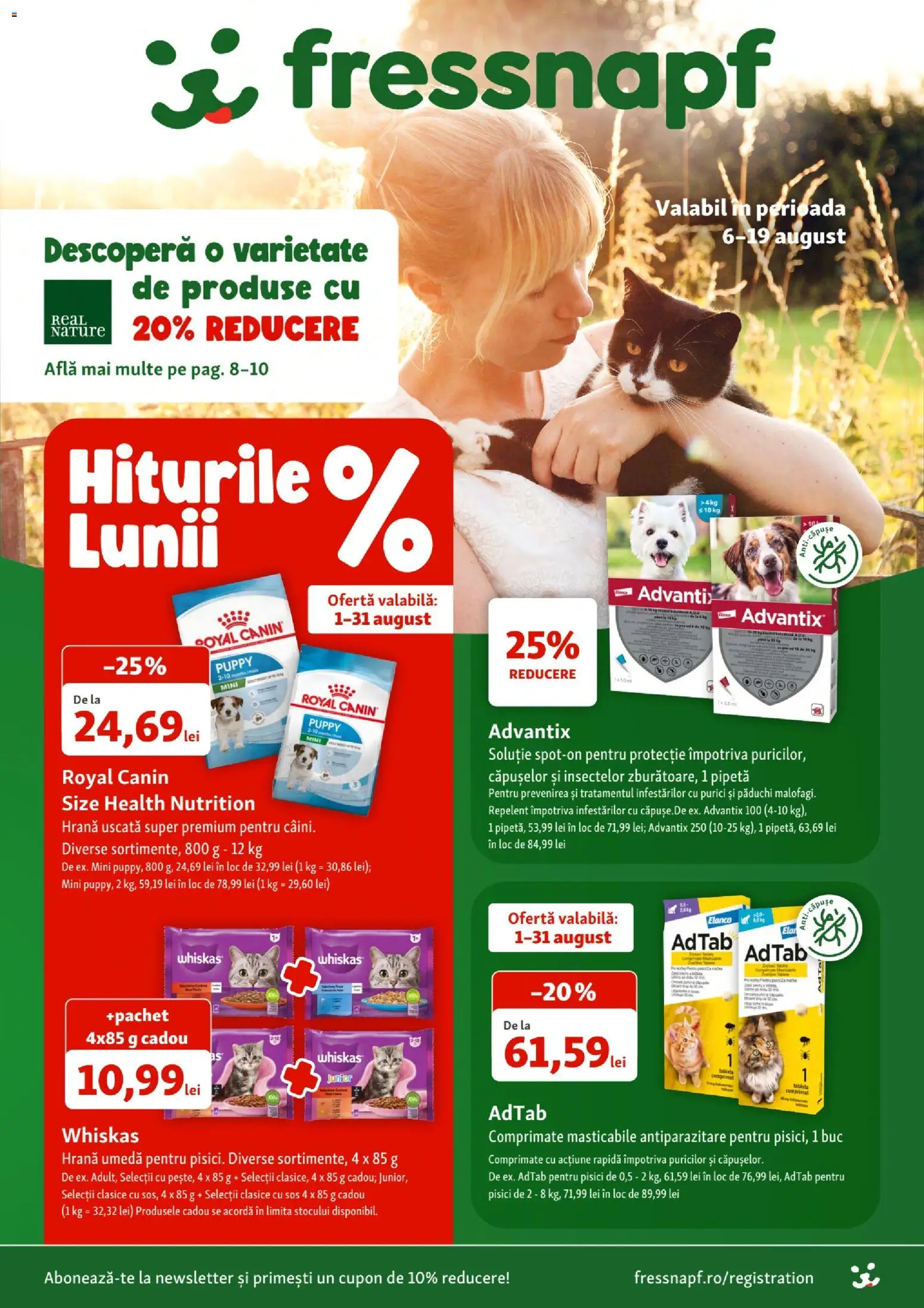 Noul catalog Fressnapf – valabil de la 06.08.2026 | Pagină: 1 | Produse: Tabletă, Premium, Whiskas, Sos