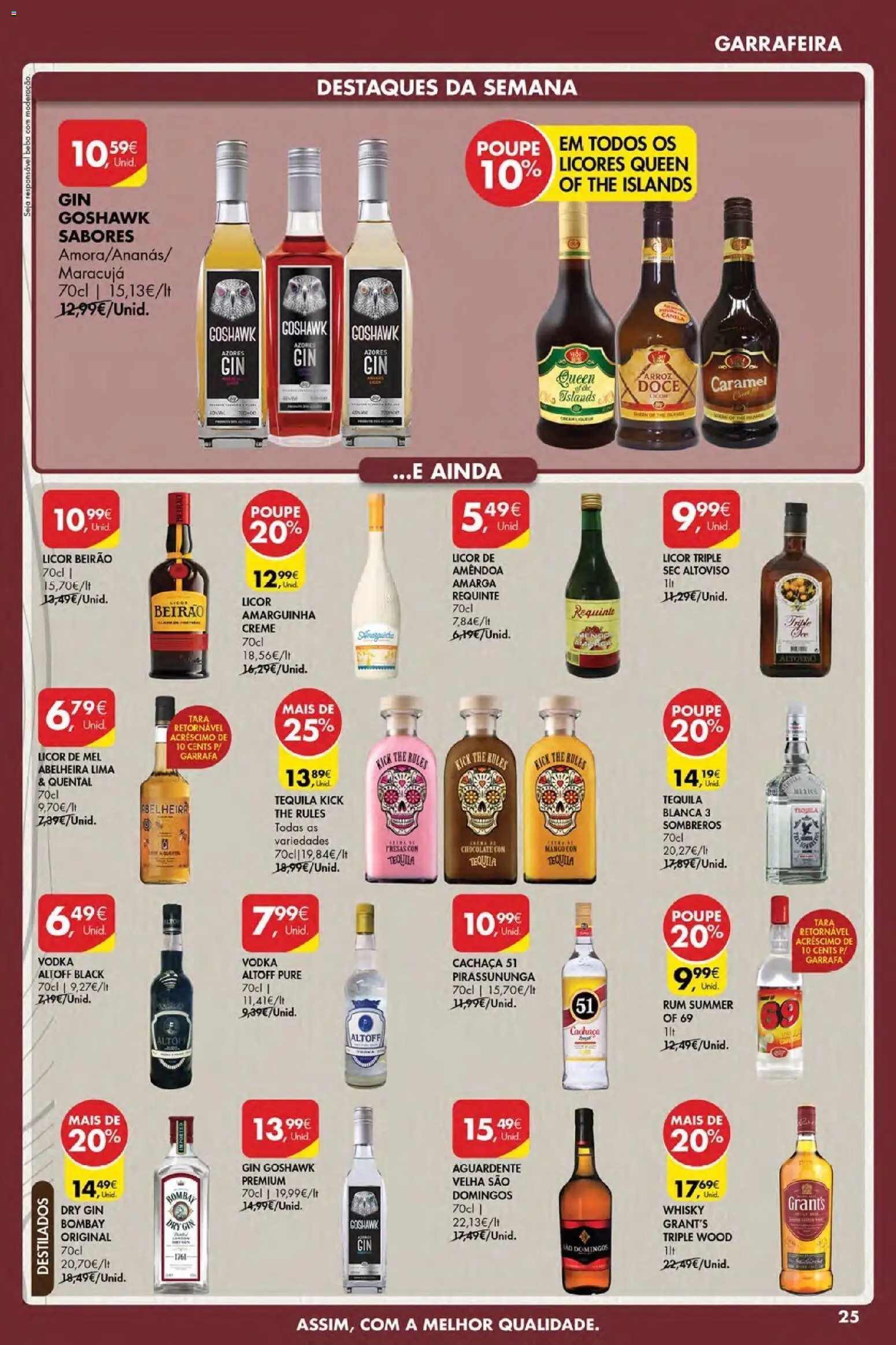 Pingo Doce Poupe Esta Semana Açores │ válido de 30.04.2026 | Página: 25 | Produtos: Whisky, Arroz, Tequila, Creme