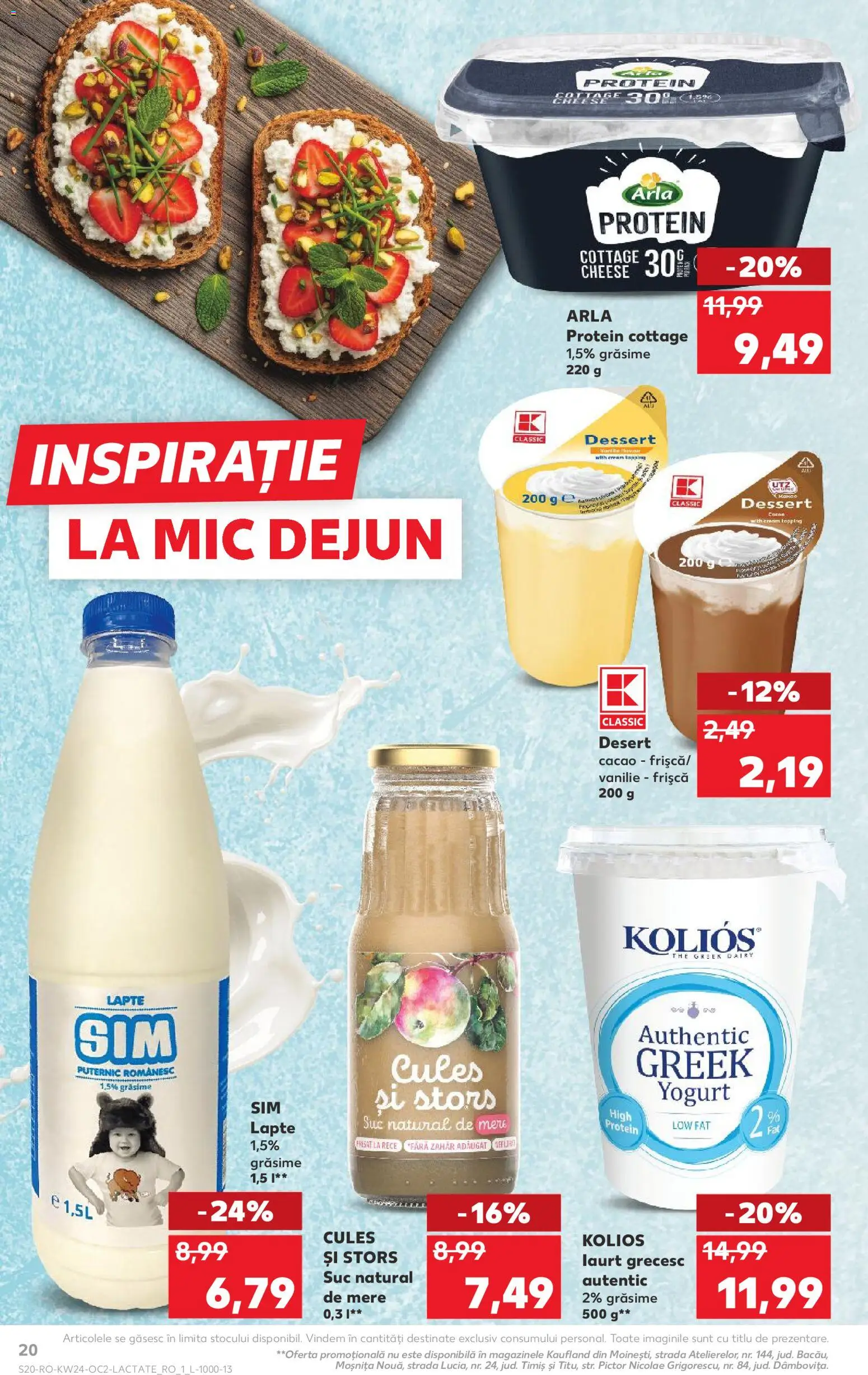 Kaufland RO akciós ujság - amely érvényes a következő dátumtól: 10.06.2026 | Oldal: 20 | Termékek: Protein