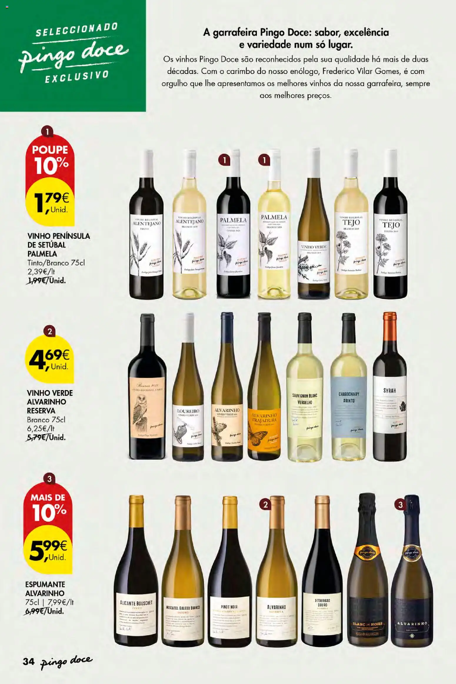 Pingo Doce Vinhos e Sabores de Portugal Açores │ válido de 17/09/2026 | Página: 34 | Produtos: Espumante, Vinho