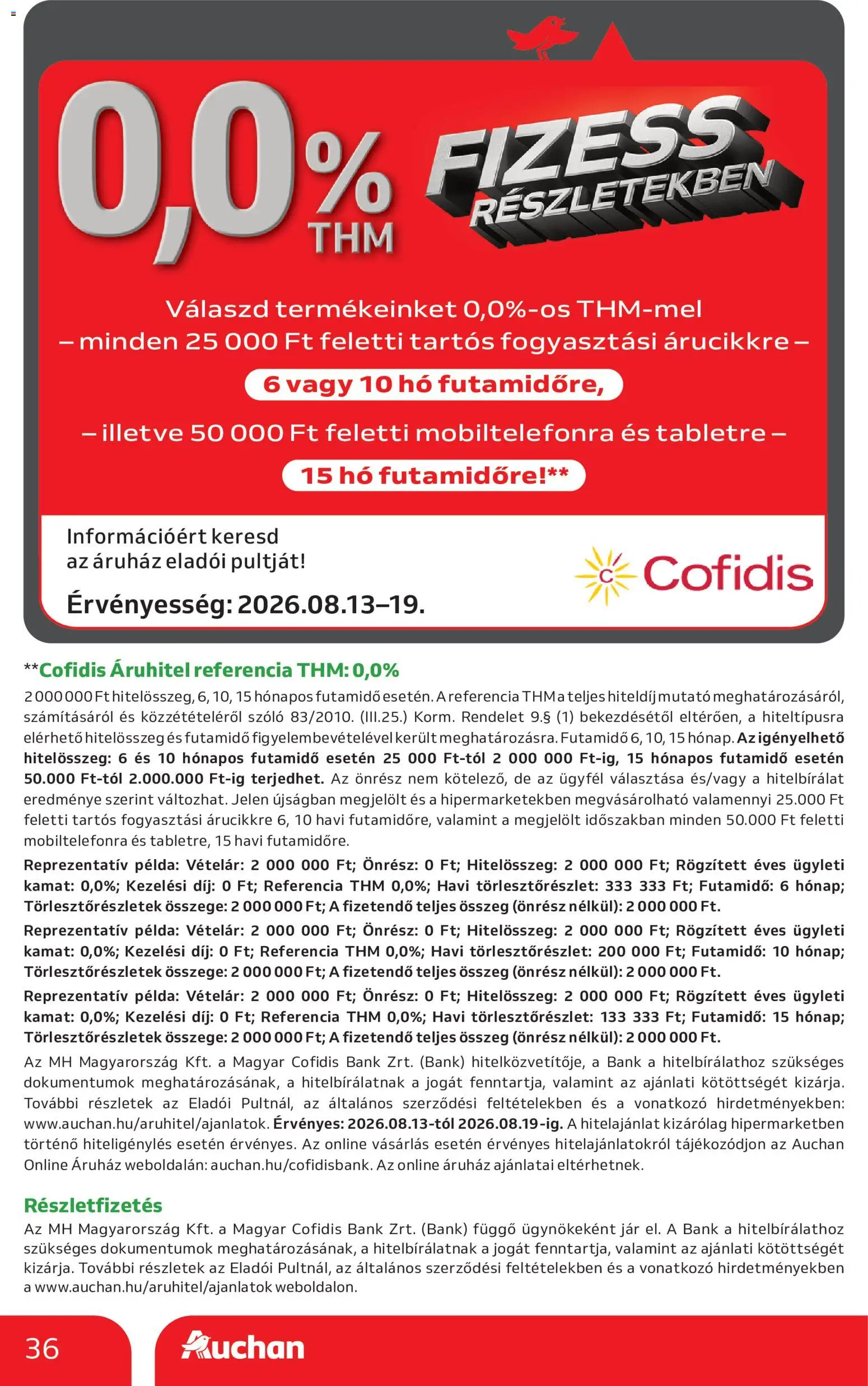 Auchan akciós ujság - amely érvényes a következő dátumtól: 2026.08.13. | Oldal: 36