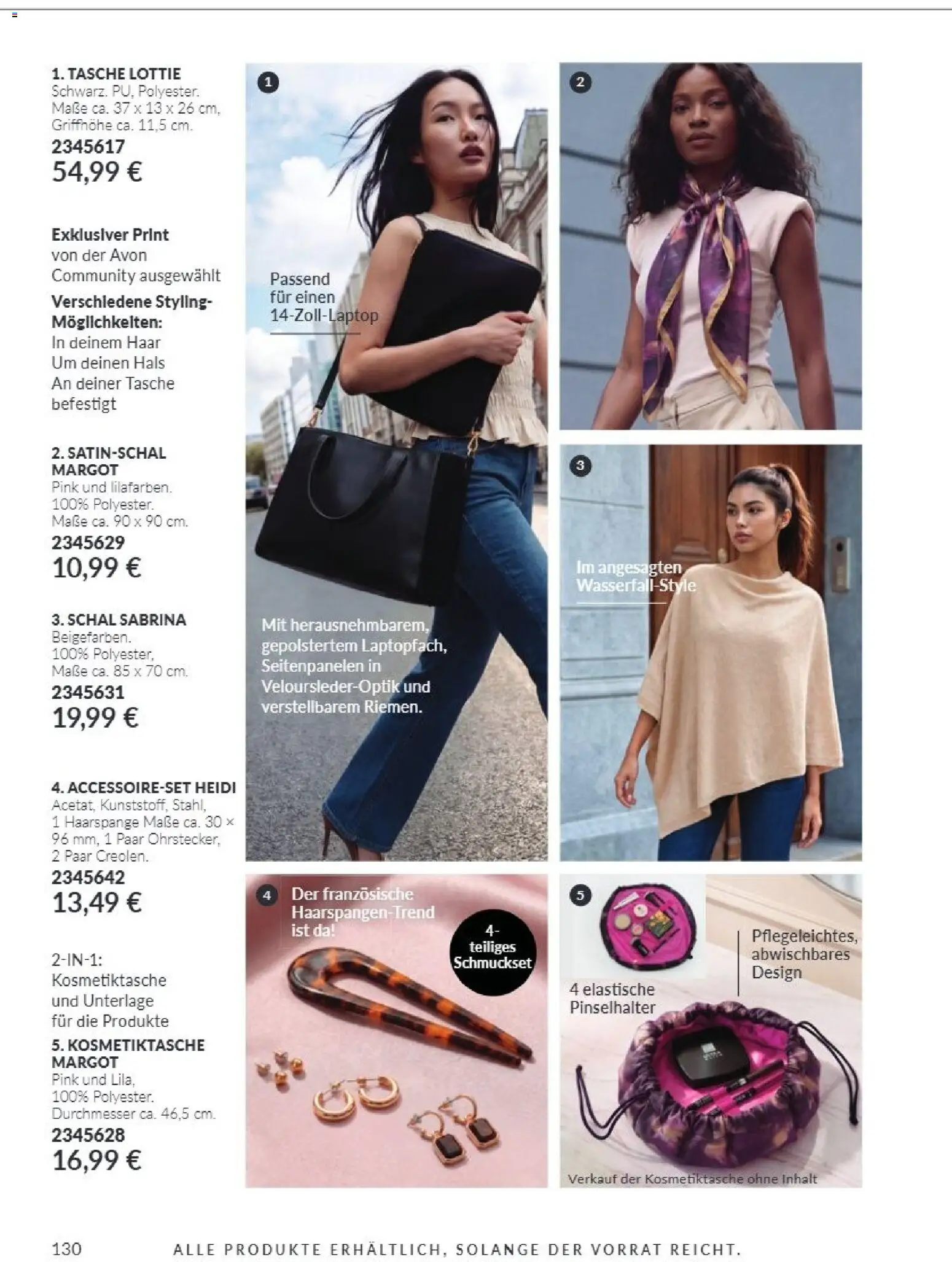 AVON Katalog Oktober 2026 – gültig ab 01.10.2026 | Seite: 130 | Produkte: Tasche, Schal