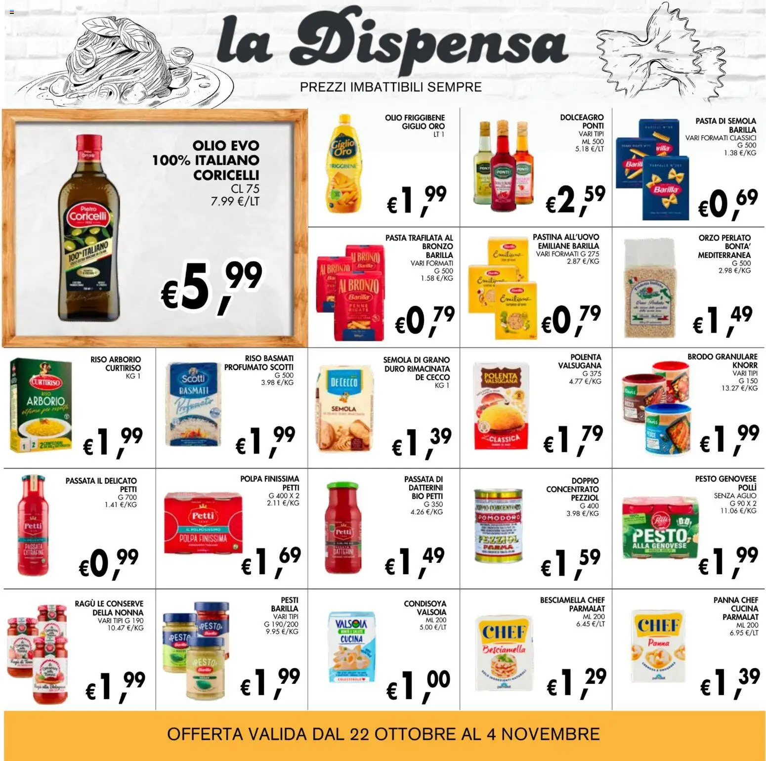 Volantino Coal del 22/10/2026 | Pagina: 14 | Prodotti: Panna, Pasta, Ragú, Besciamella