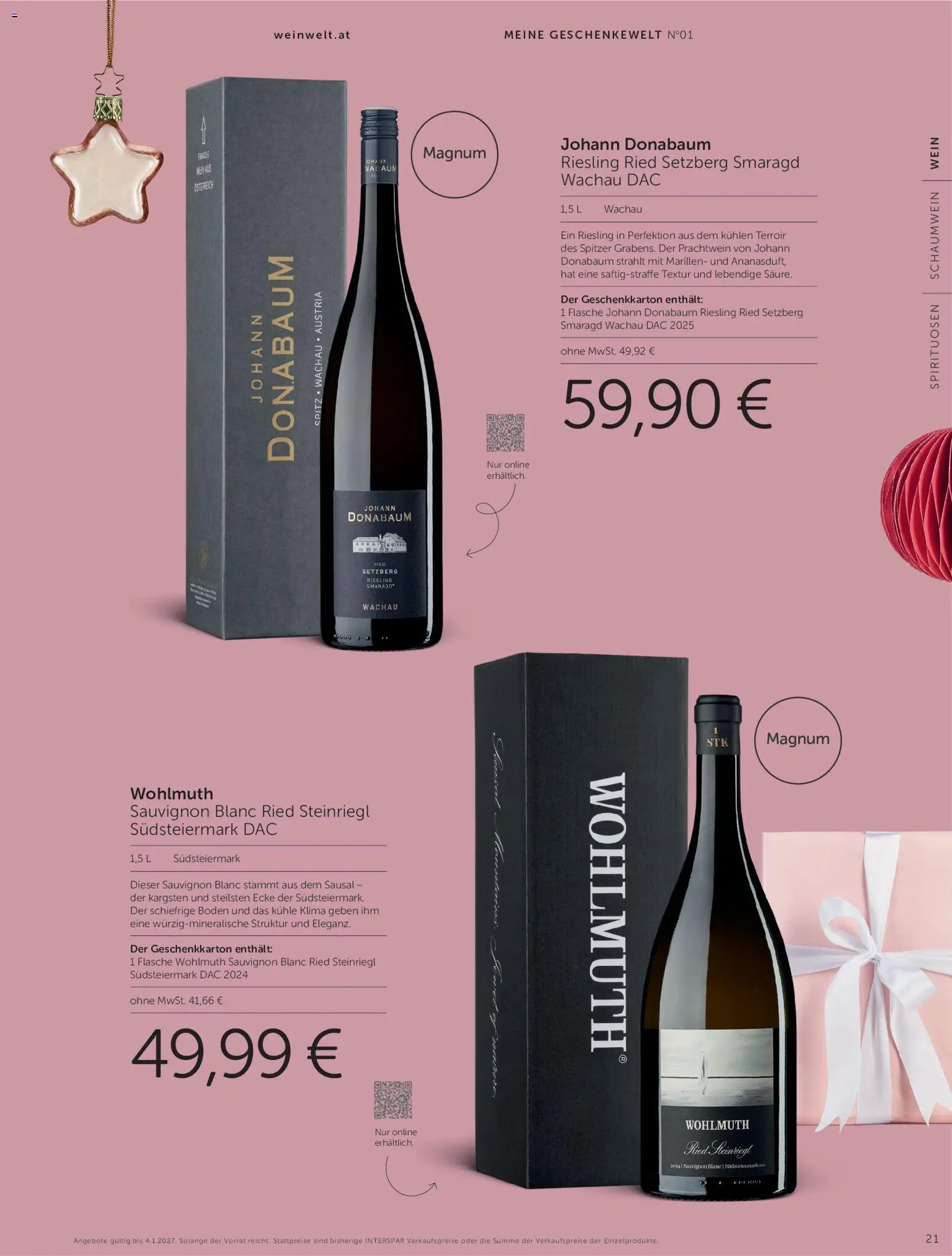 Interspar GESCHENKE WELT gültig ab 13.10.2026 | Seite: 21 | Produkte: Wein