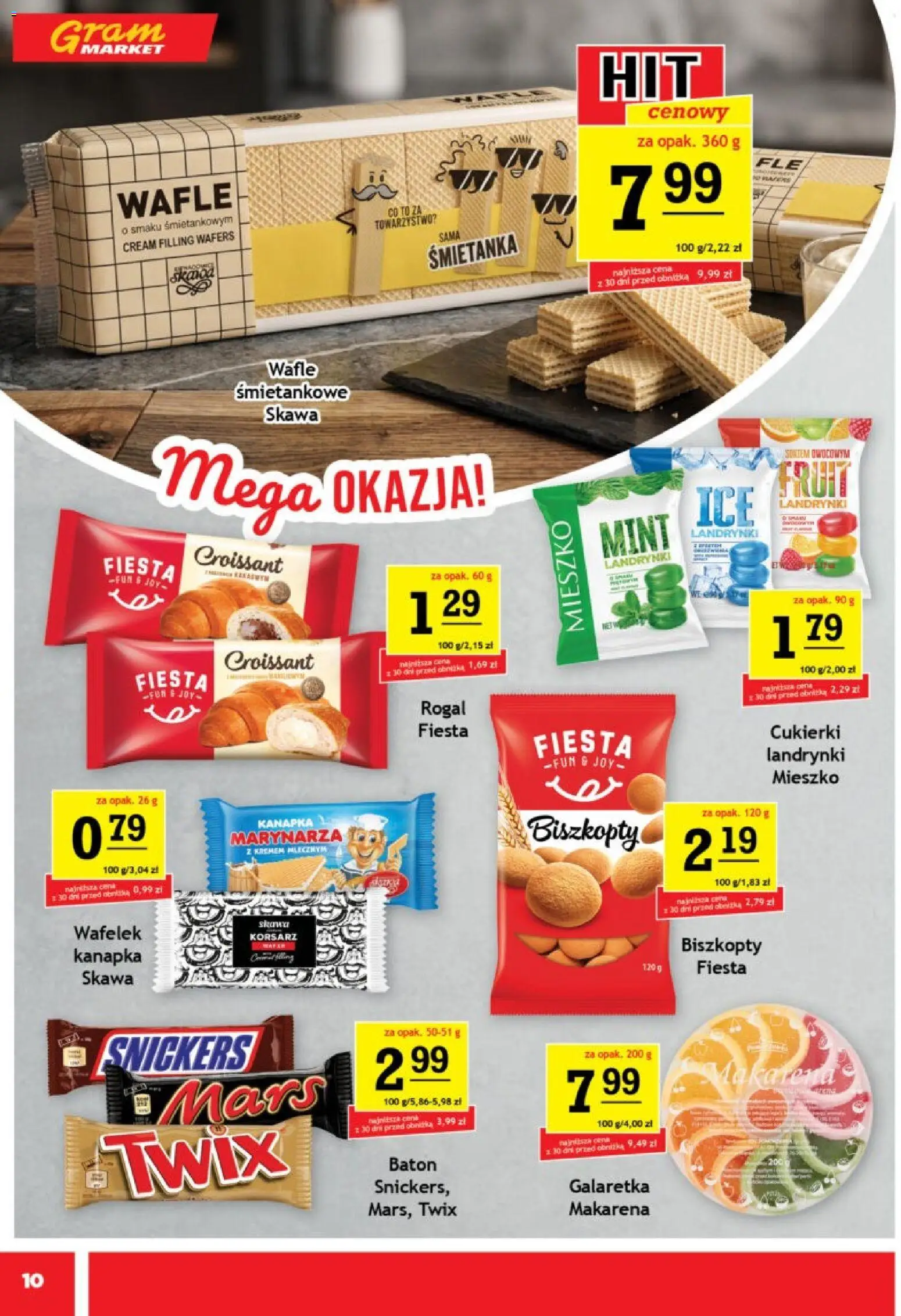 Gram Market gazetka od 15.07.2026 | Strona: 10 | Produkty: Galaretka, Wafle, Baton, Cukierki