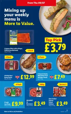 Preview of Weekly offers Lidl valid from 09/07/2026 | Page: 5 | Products: Chicken, Chilli, Pork, Beef