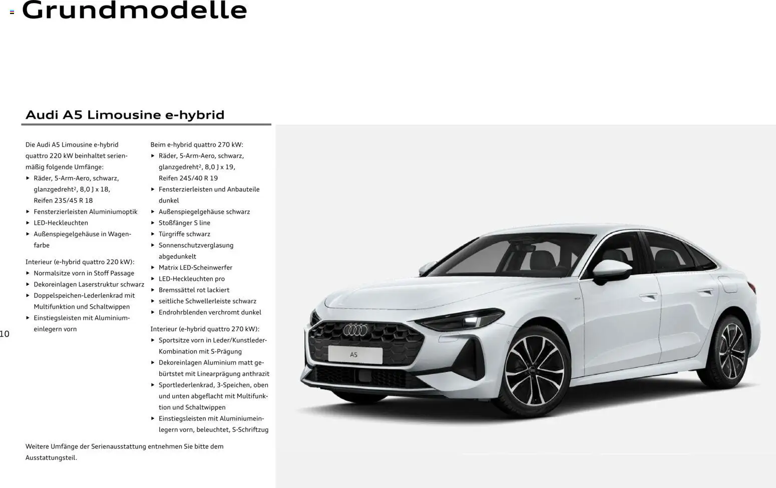 Audi A5 – gültig ab 28.10.2025 | Seite: 10