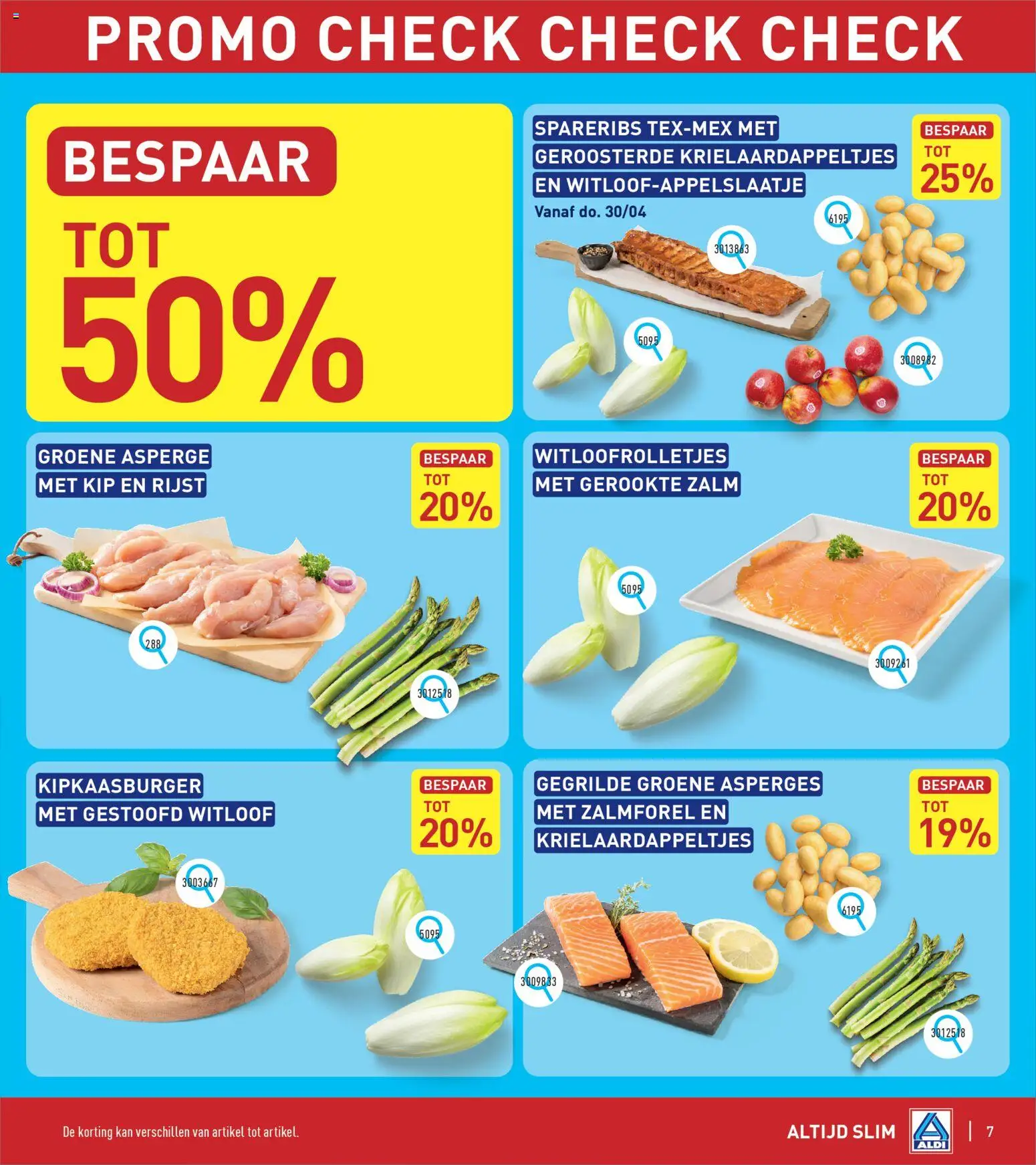 {H1} | Pagina: 7 | Producten: Rijst, Kip, Asperges, Kan