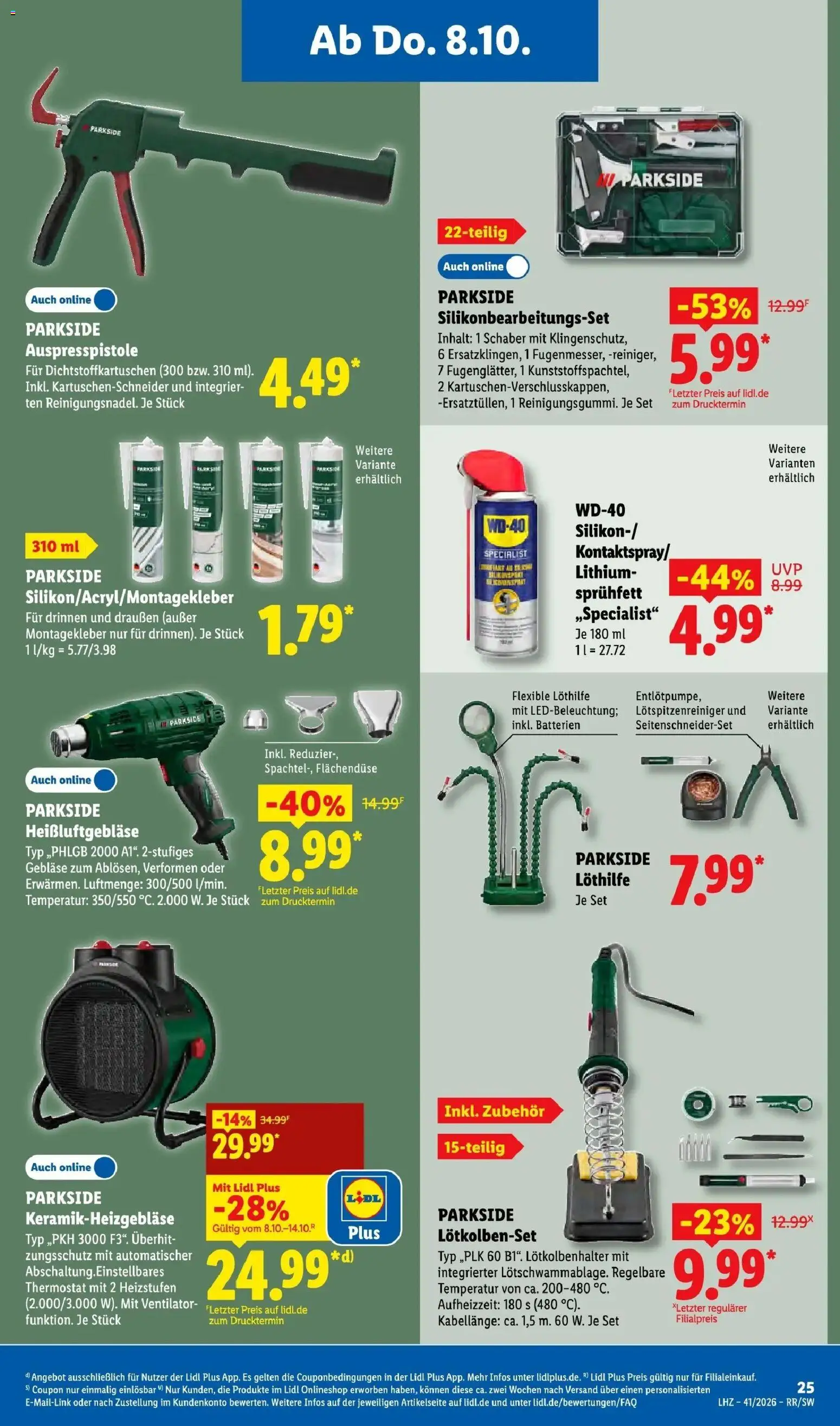 Lidl Prospekt Weikersheim (ab 05.10.2026) zum Blättern » Angebote | Seite: 43 | Produkte: Ventilator, Batterien