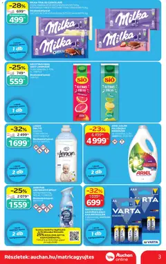 Auchan Szupermarket akciós újság - amely érvényes a következő dátumtól: 2026.07.02. | Oldal: 3 | Termékek: Ariel, Folyékony mosószer, Grapefruit, Citrom