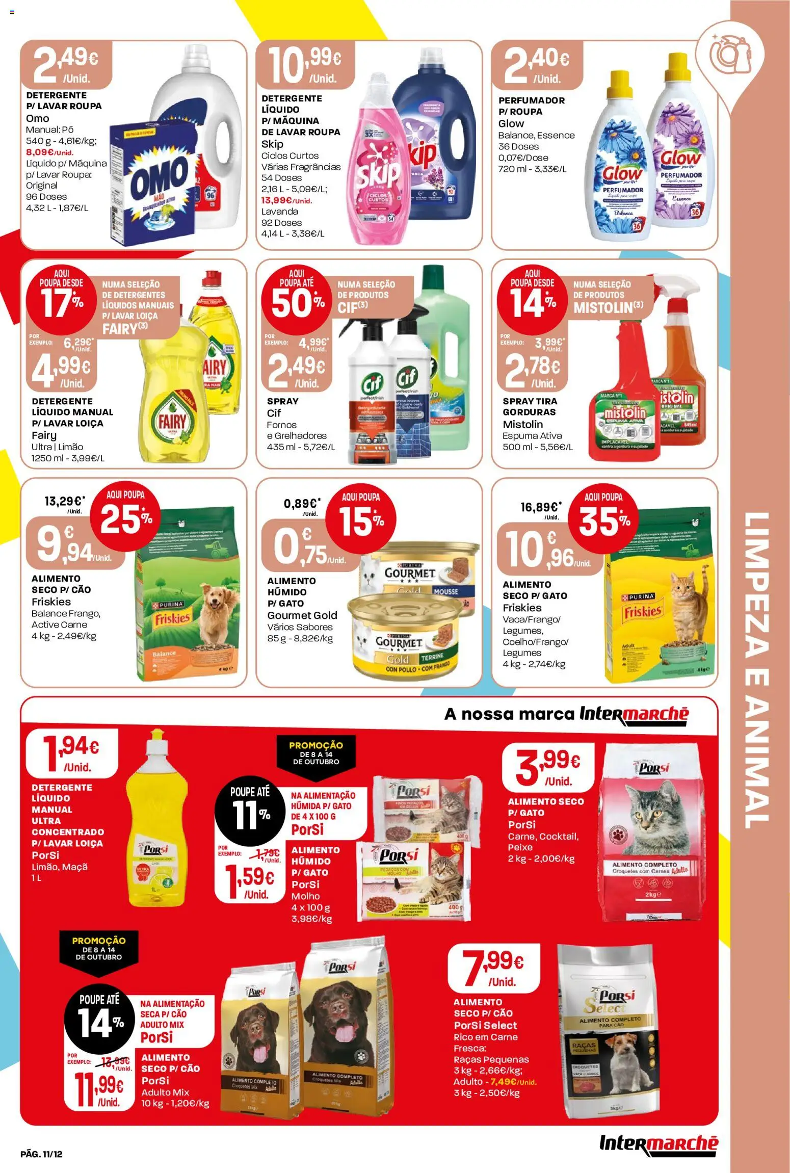 Intermarché folheto Mini │ válido de 08/10/2026 | Página: 11 | Produtos: Croquetes, Detergente, Maça, Peixe