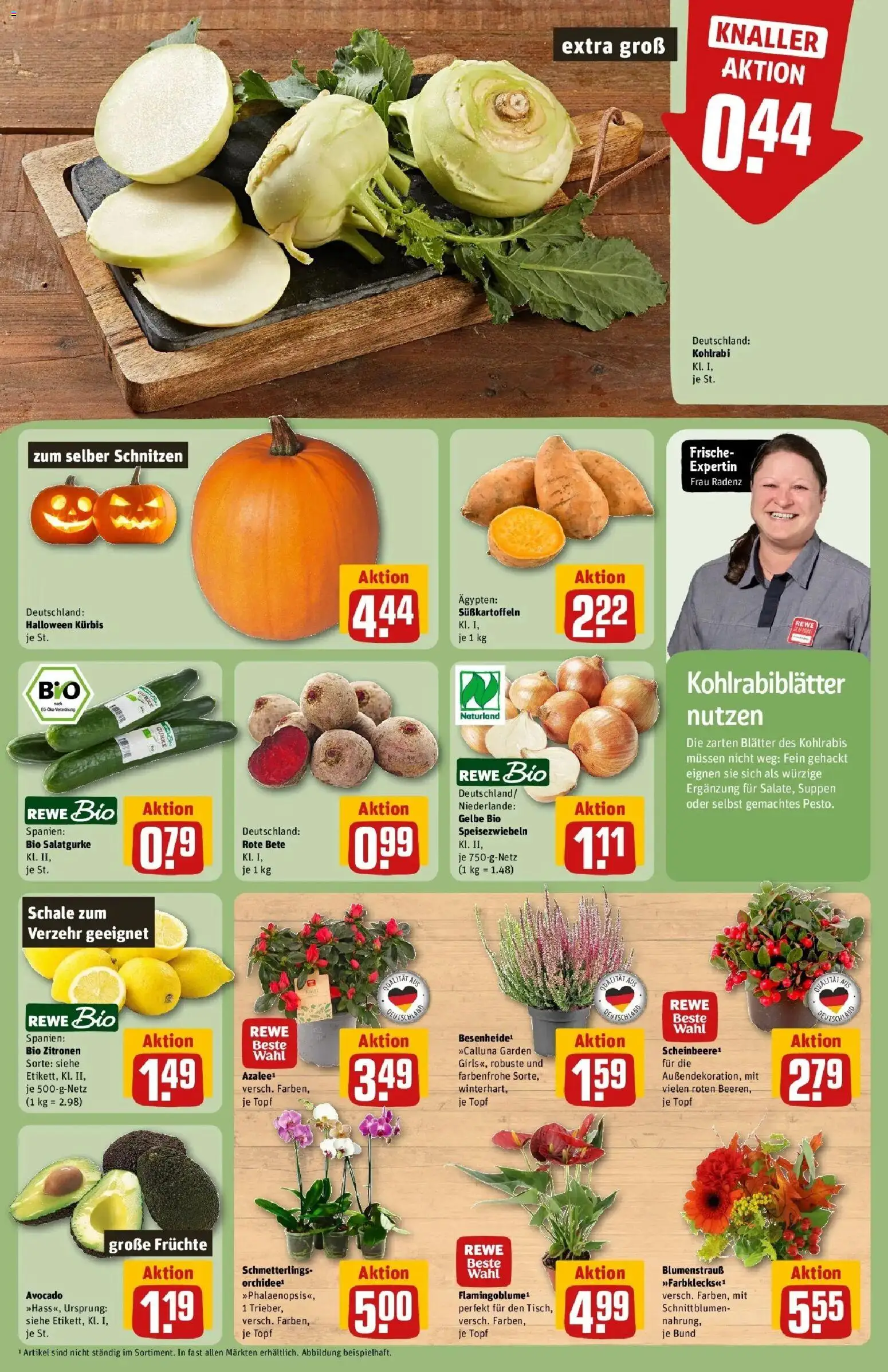 REWE Prospekt ab 12.10.2026 zum Blättern » Angebote | Seite: 5 | Produkte: Kohlrabi, Avocado, Kürbis, Zitronen