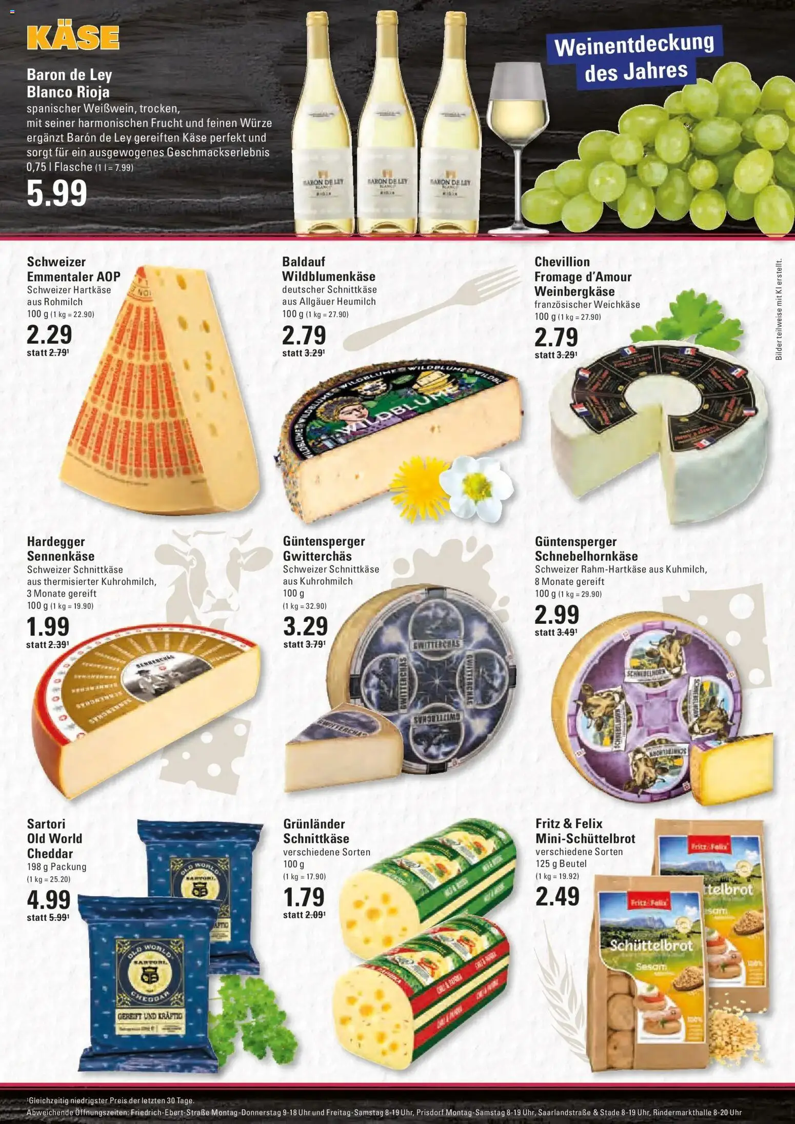 Marktkauf Prospekt Prisdorf (ab 24.08.2026) » Angebote online | Seite: 7 | Produkte: Käse, Bilder, Grunlander, Uhr