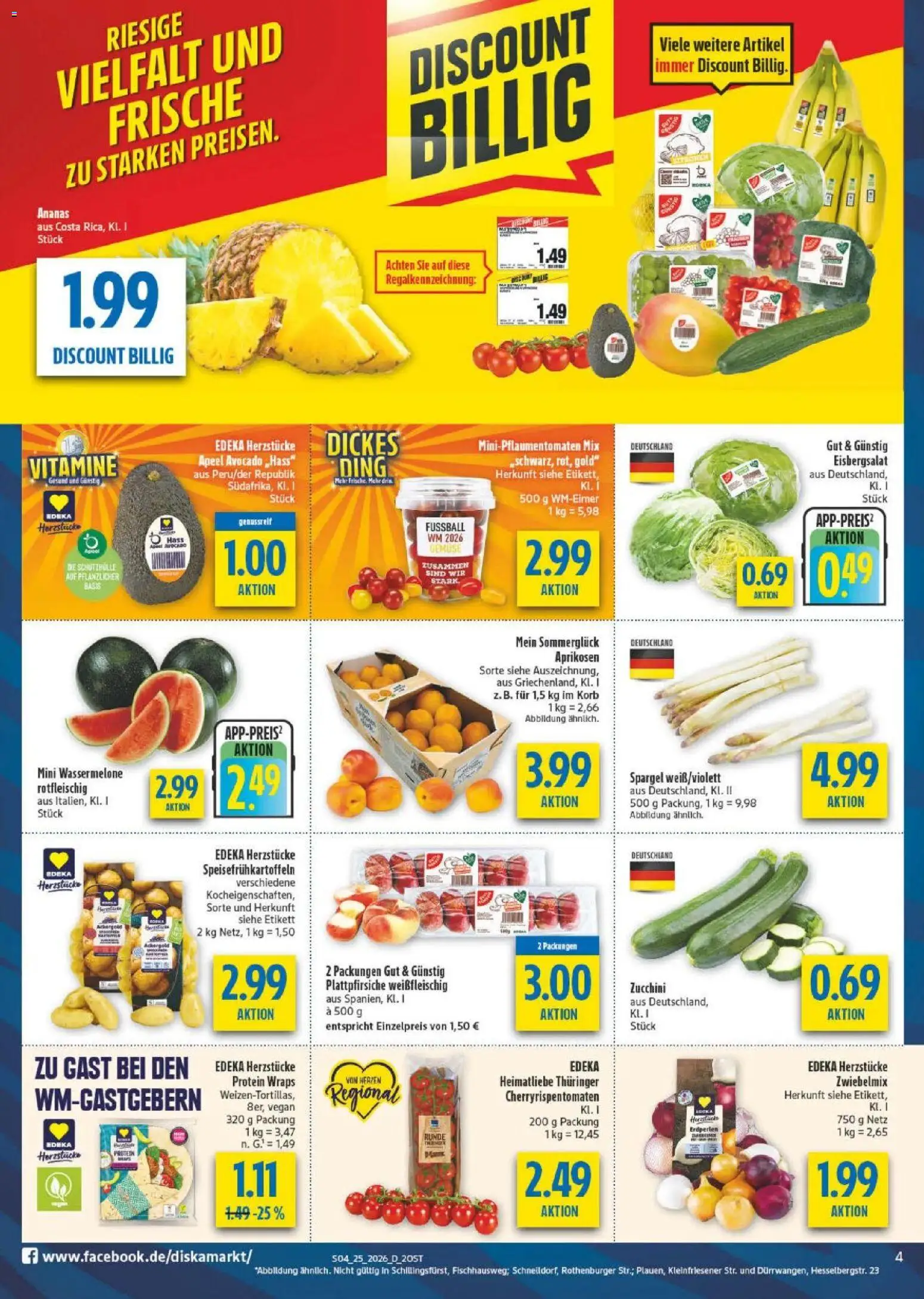 Diska Prospekt – gültig ab 15.06.2026 | Seite: 8 | Produkte: Korb, Ananas, Gemüse, Zucchini