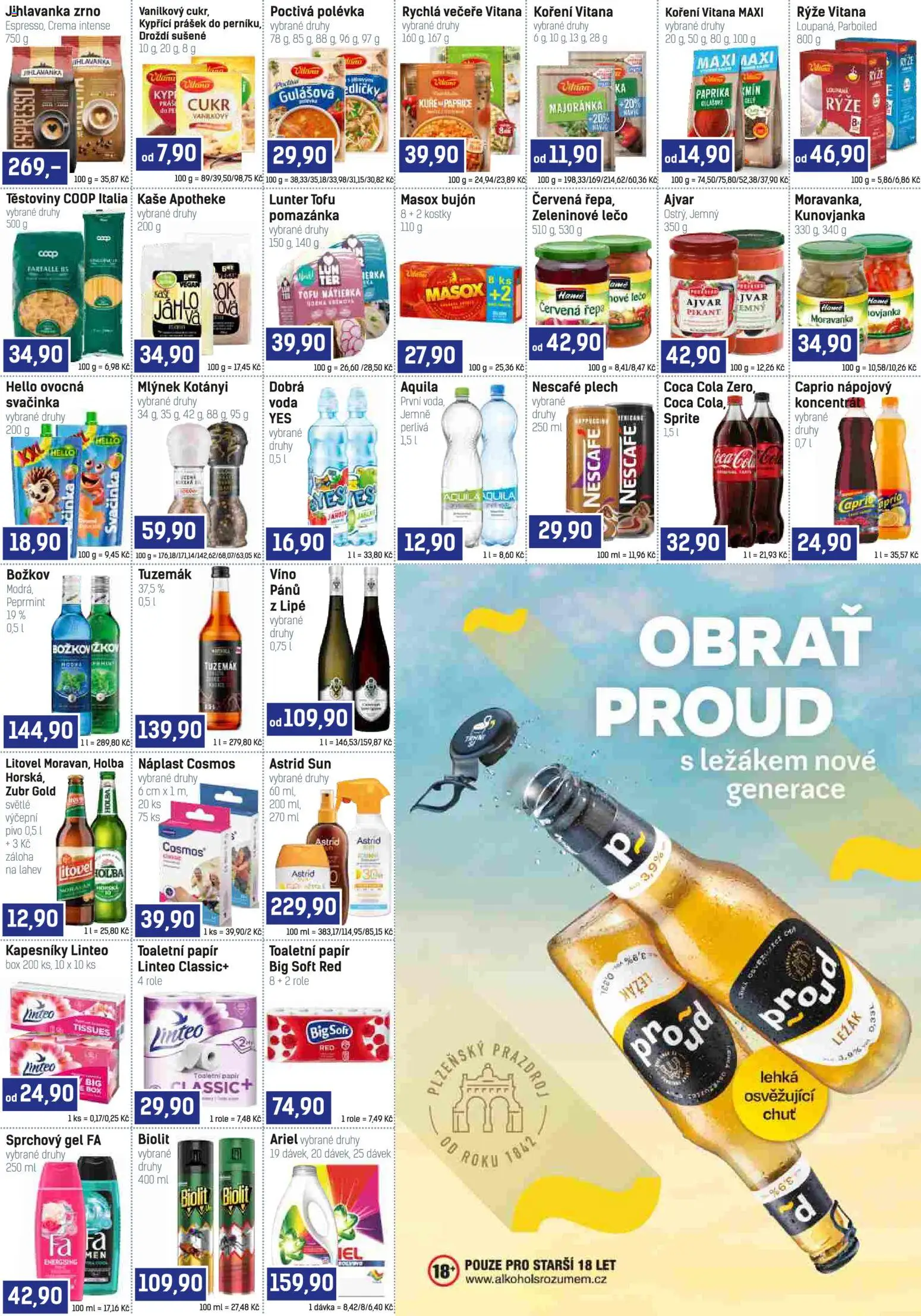 Konzum leták od 20.05.2026 | Strana: 3 | Produkty: Sprchový gel, Mlýnek, Sprite, Tuzemák