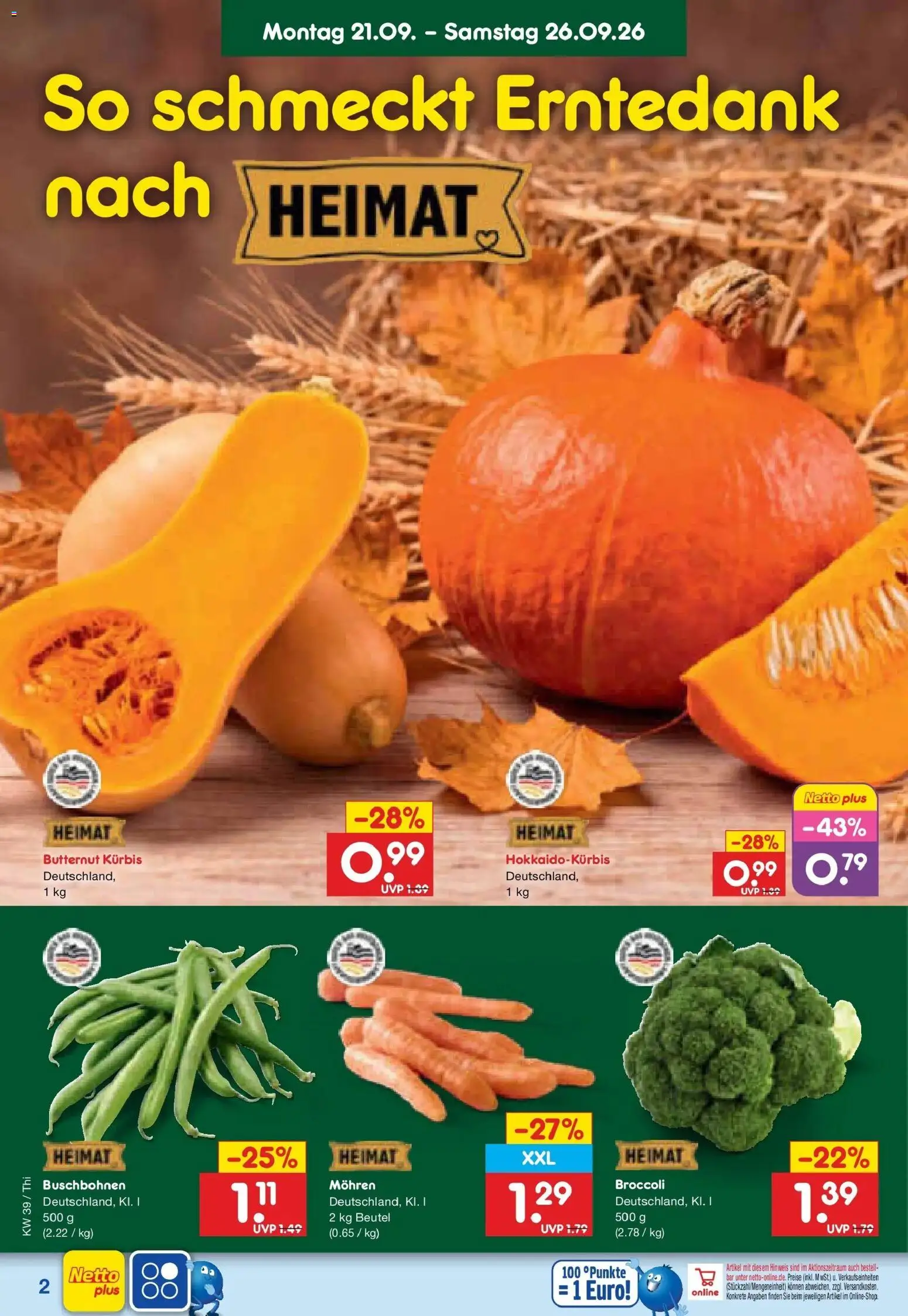 Netto Marken-Discount Prospekt Thiendorf – gültig ab 21.09.2026 | Seite: 8 | Produkte: Mohren, Kürbis