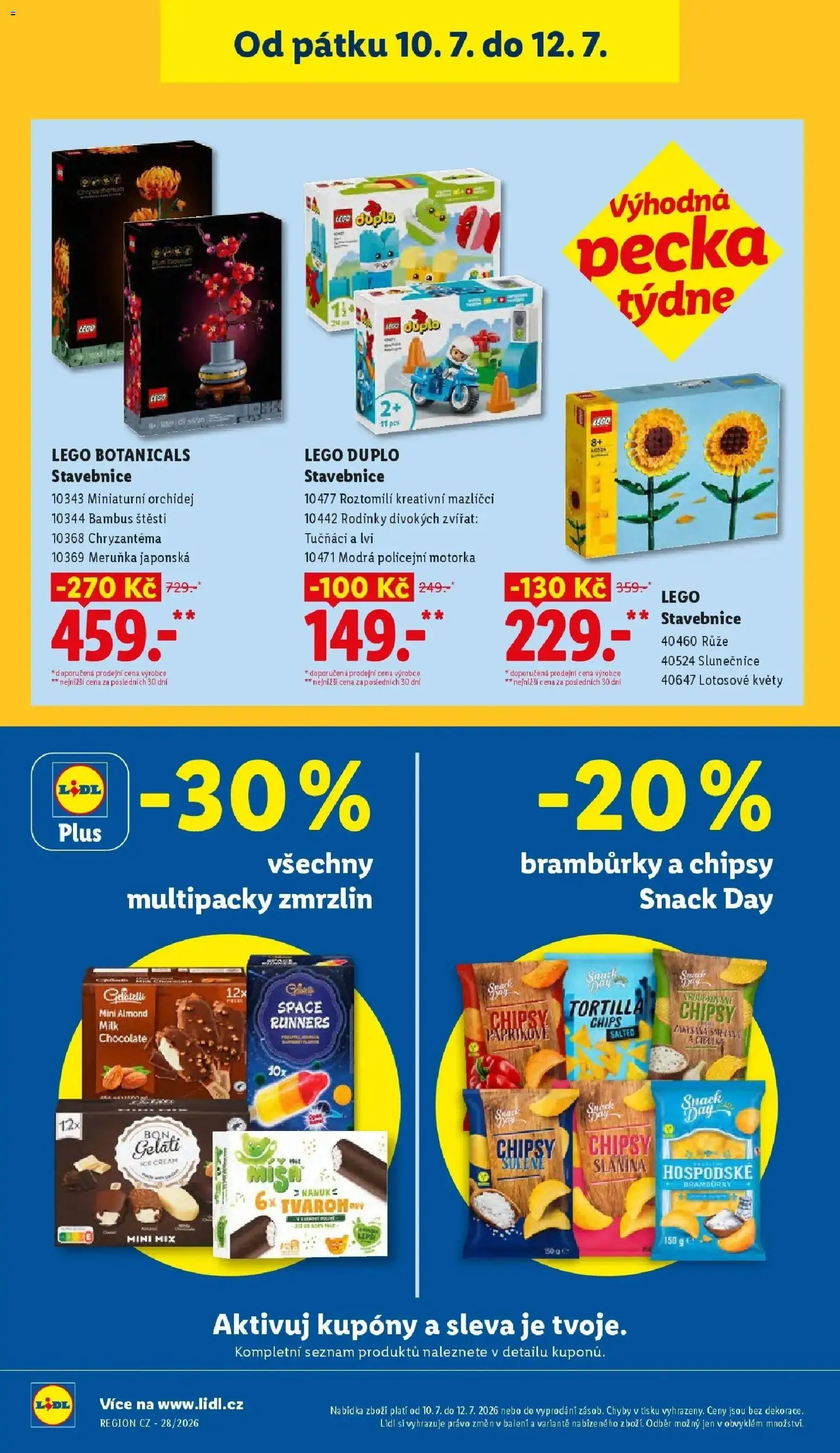 Lidl aktuální leták od 09.07.2026 | Strana: 46 | Produkty: Lego duplo, Chipsy, Slanina, Gelatelli